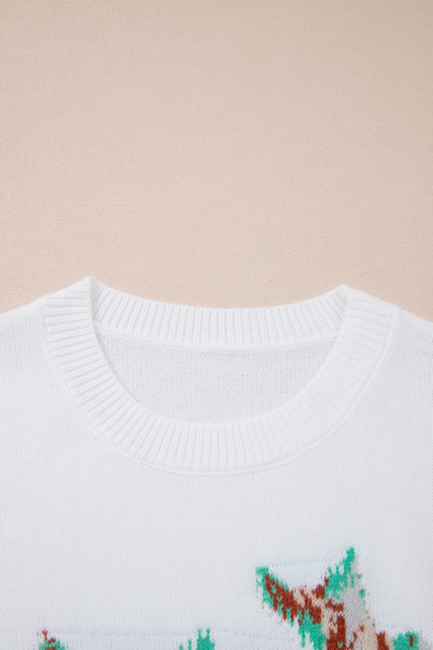 Women's Duck Print Sweater, Casual Round Neck Pullover - Detail View 13 Women's Duck Print Sweater, Casual Round Neck Pullover - Detail View 13