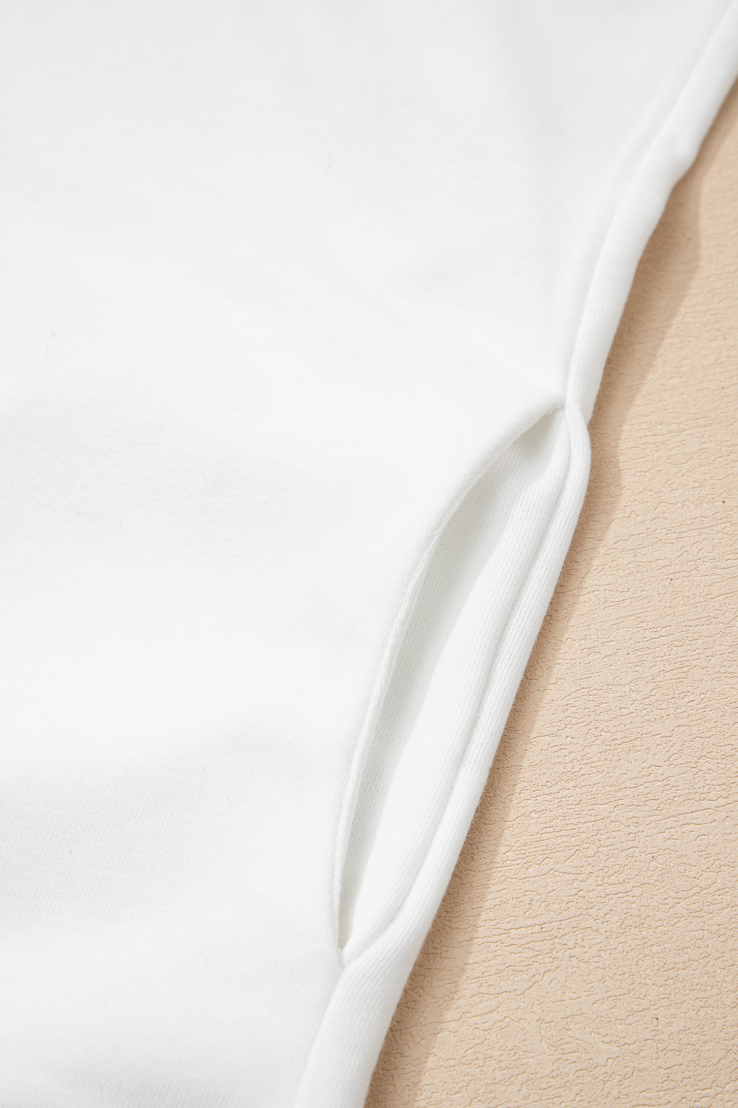 Women's Comfortable White Mock Neck Top – Cap Sleeve, Loose Fit Polyester Cotton Blend, Ideal for Daily Summer Style - Detail View 9 Women's Comfortable White Mock Neck Top – Cap Sleeve, Loose Fit Polyester Cotton Blend, Ideal for Daily Summer Style - Detail View 9