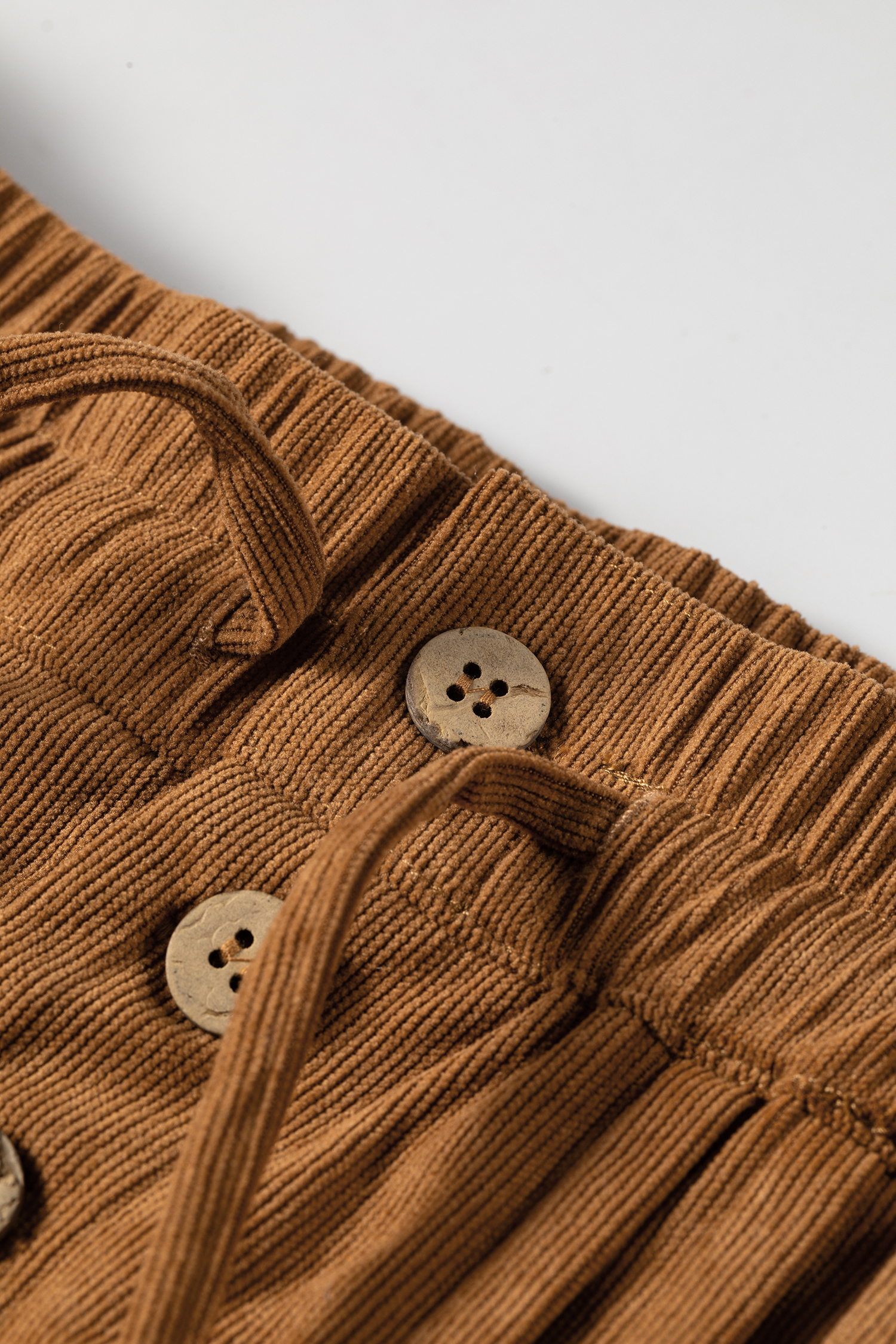 Casual Corduroy Wide Leg Pants, Elastic Waist Comfort Trousers - Detail View 9 Casual Corduroy Wide Leg Pants, Elastic Waist Comfort Trousers - Detail View 9