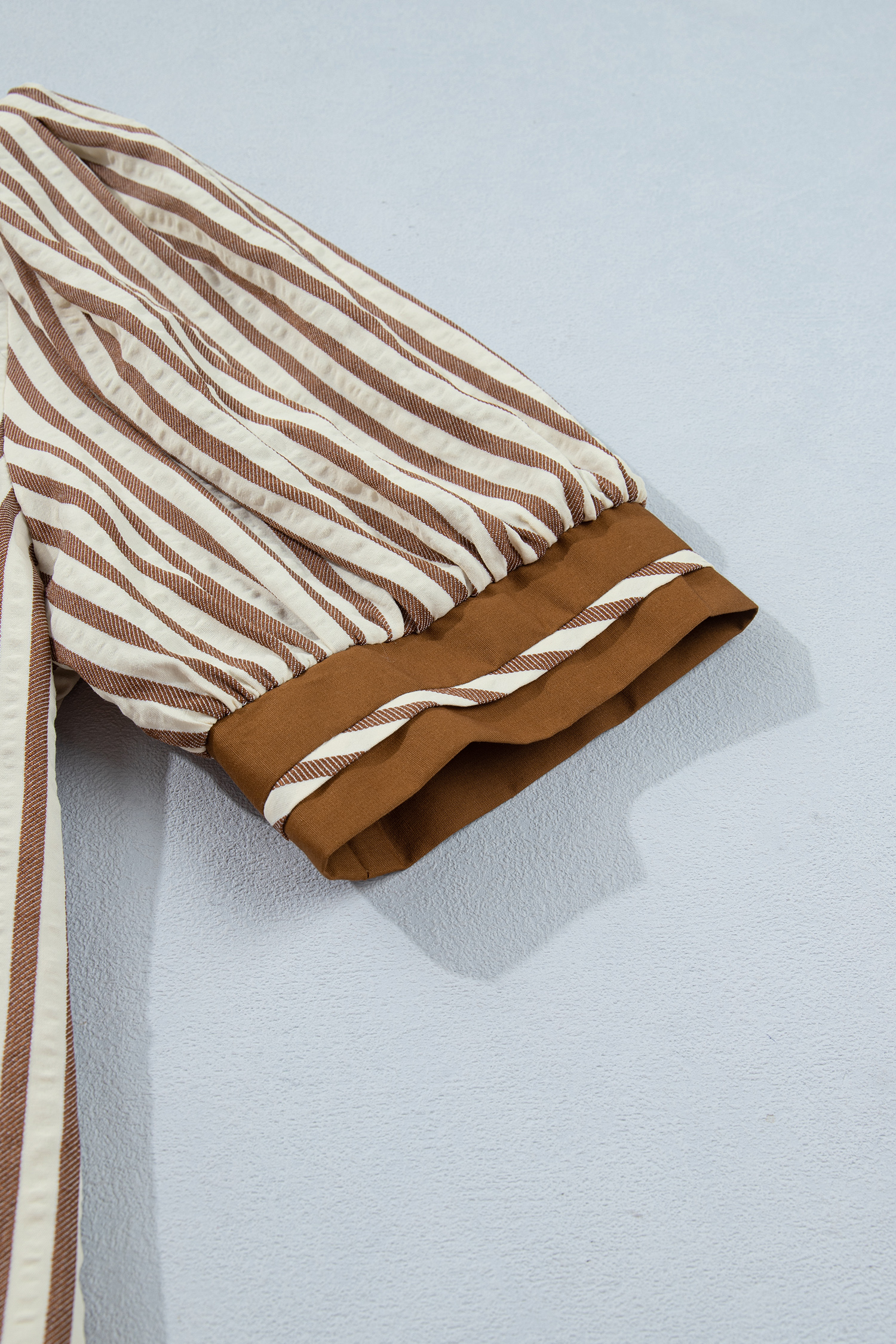 Modern Striped Dress for Women – Casual Ruffle Hem Mini - Detail View 9 Modern Striped Dress for Women – Casual Ruffle Hem Mini - Detail View 9