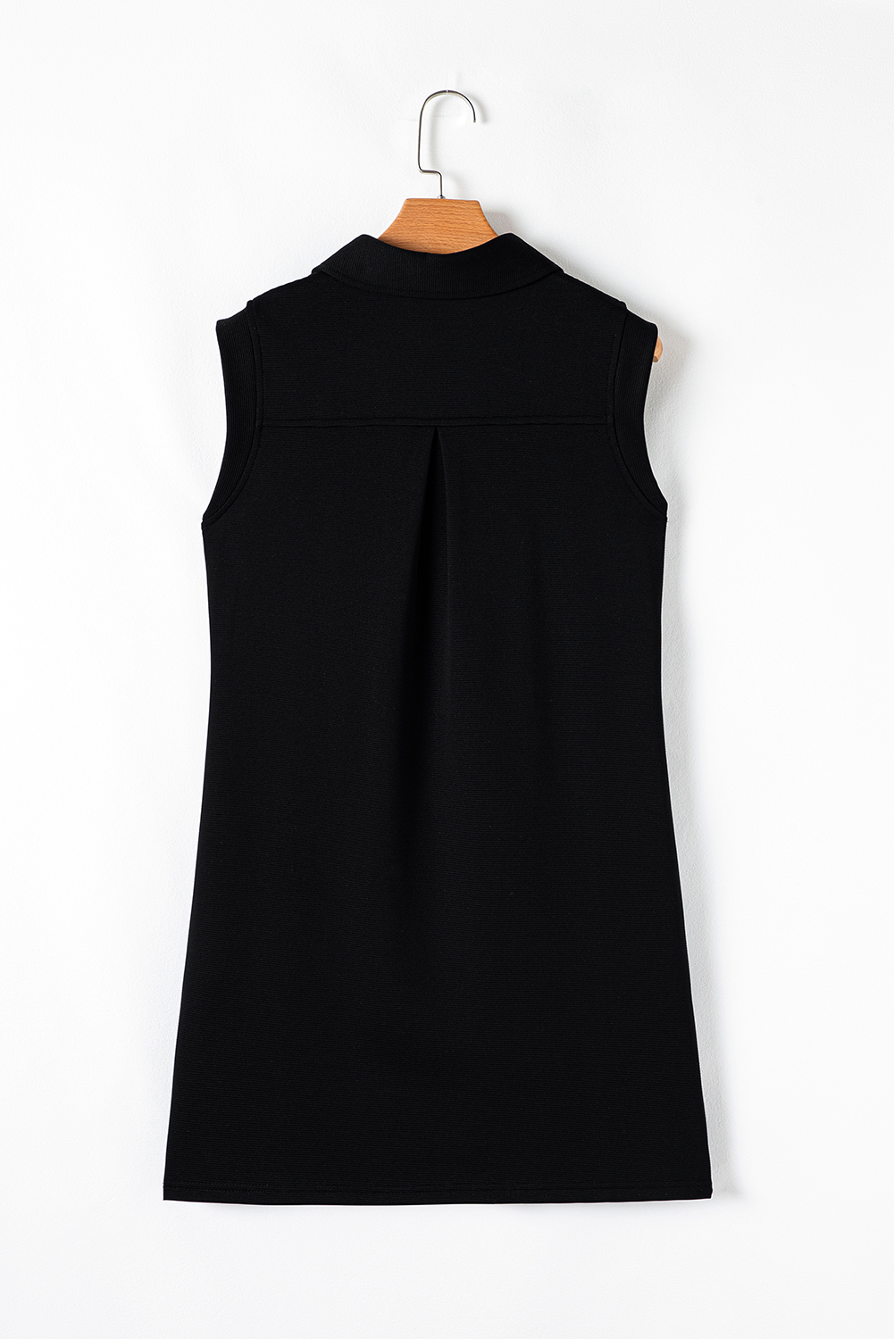 Women's Mini Dress, Black Dress, Solid Color, V Neck, Sleeveless, Casual, Elegant, Versatile, Flirty Style, H-Line Silhouette, Comfortable, Summer Fashion, Daily Wear, Basic Style, Short Length - Detail View 16 Women's Mini Dress, Black Dress, Solid Color, V Neck, Sleeveless, Casual, Elegant, Versatile, Flirty Style, H-Line Silhouette, Comfortable, Summer Fashion, Daily Wear, Basic Style, Short Length - Detail View 16