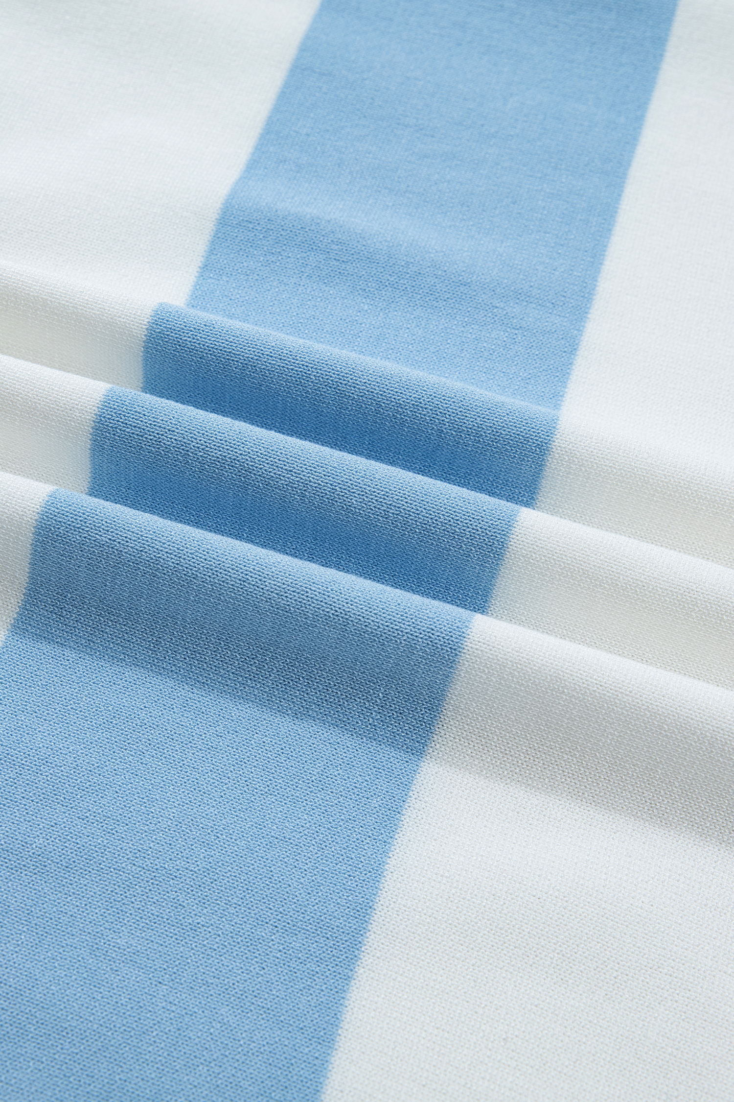 Casual Short Sleeve Sky Blue Striped T-Shirt for Women – Stylish Summer Top - Detail View 6 Casual Short Sleeve Sky Blue Striped T-Shirt for Women – Stylish Summer Top - Detail View 6