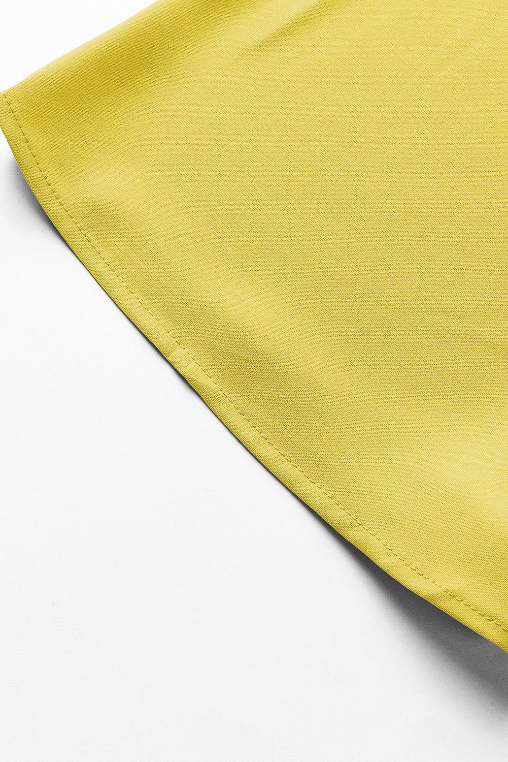 Women's Vanilla Yellow Draped Blouse – Modern V-Neck Top - Detail View 19 Women's Vanilla Yellow Draped Blouse – Modern V-Neck Top - Detail View 19