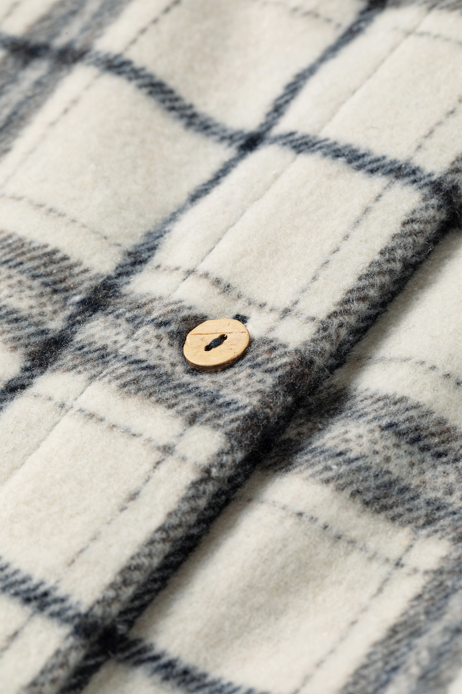 Multicolour Plaid Long Sleeve Shacket, Relaxed Fall Layering - Detail View 11 Multicolour Plaid Long Sleeve Shacket, Relaxed Fall Layering - Detail View 11