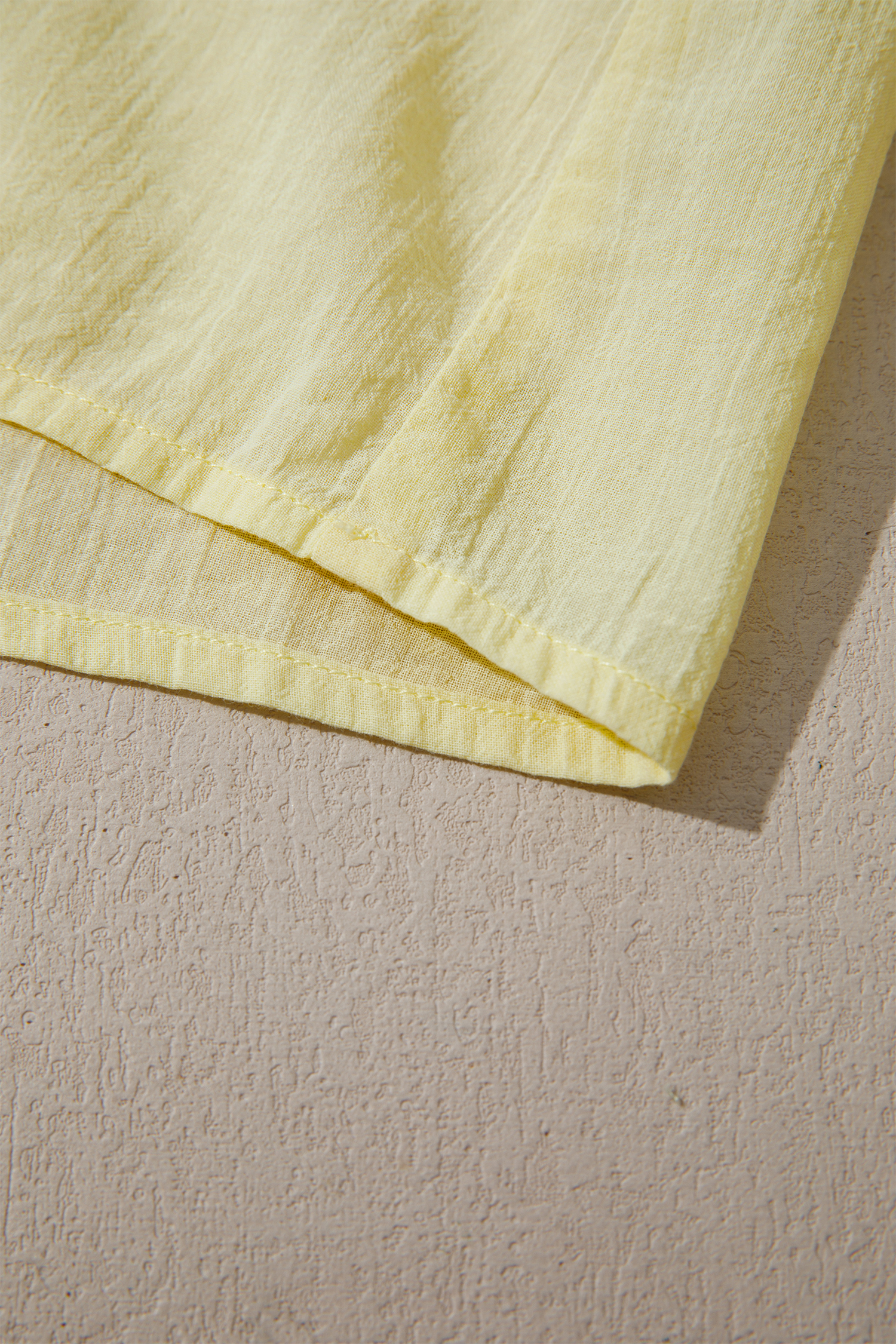 Sleeveless Ruffle Shift Top – Casual Vanilla Yellow V Neck - Detail View 8 Sleeveless Ruffle Shift Top – Casual Vanilla Yellow V Neck - Detail View 8