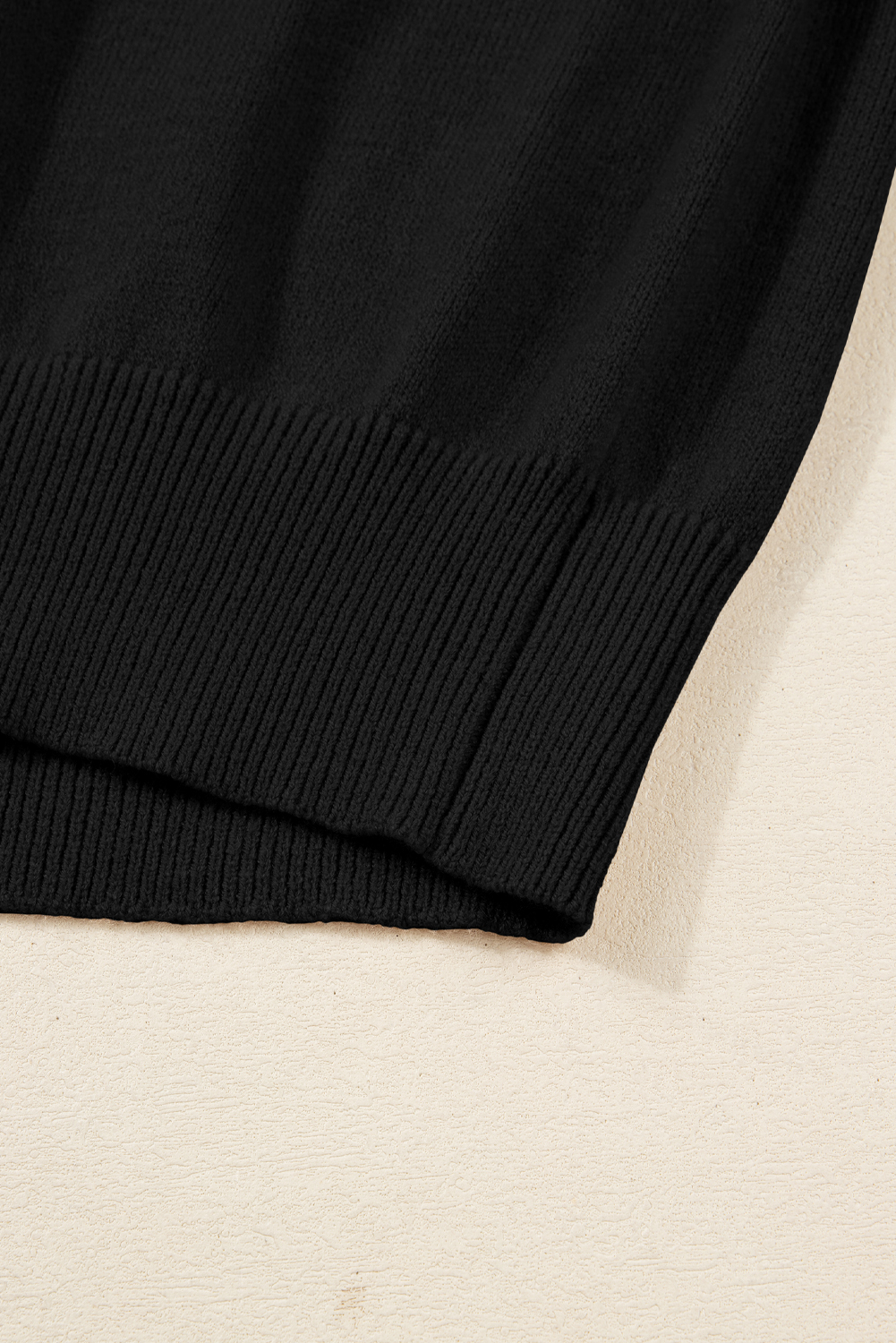 Modern Black Knitted Outfit for Women – High Neck Sweater and Pleated Mini Skirt Combo - Detail View 9 Modern Black Knitted Outfit for Women – High Neck Sweater and Pleated Mini Skirt Combo - Detail View 9