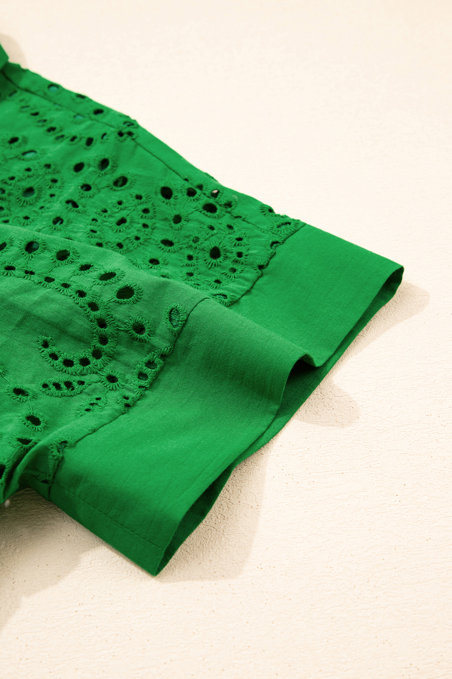 Stylish Green A-Line Mini Dress with Embroidery – Perfect for Summer Days and Casual Events - Detail View 9 Stylish Green A-Line Mini Dress with Embroidery – Perfect for Summer Days and Casual Events - Detail View 9