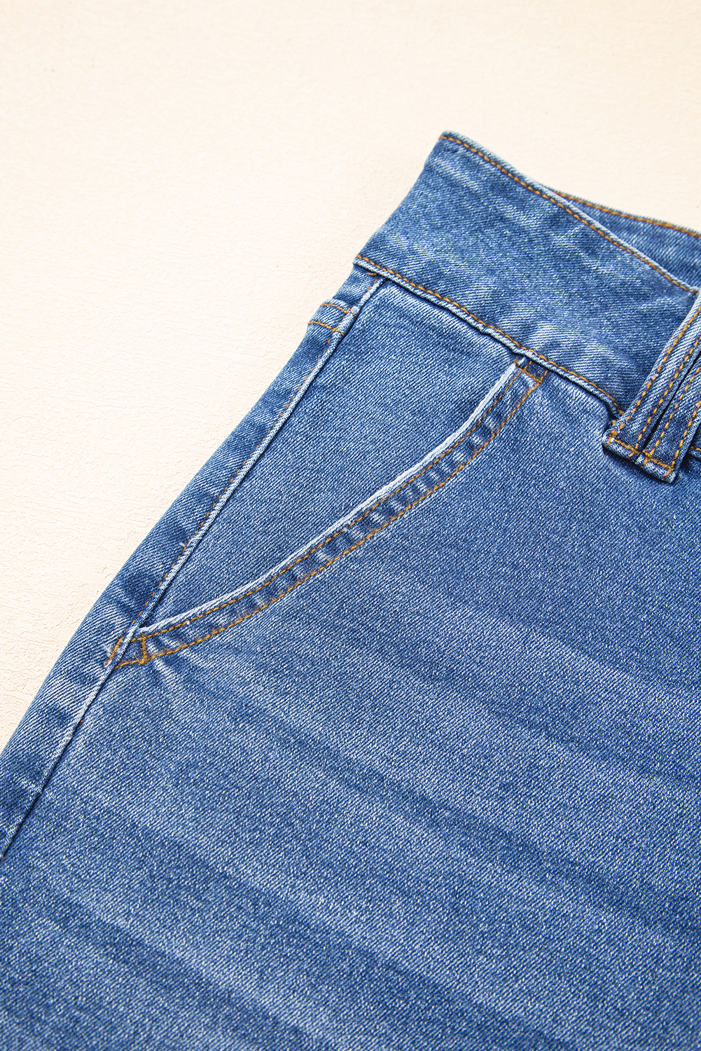 Sky Blue Double Button Zip Fly Straight Leg Jeans for Women – Casual Everyday Style - Detail View 10 Sky Blue Double Button Zip Fly Straight Leg Jeans for Women – Casual Everyday Style - Detail View 10