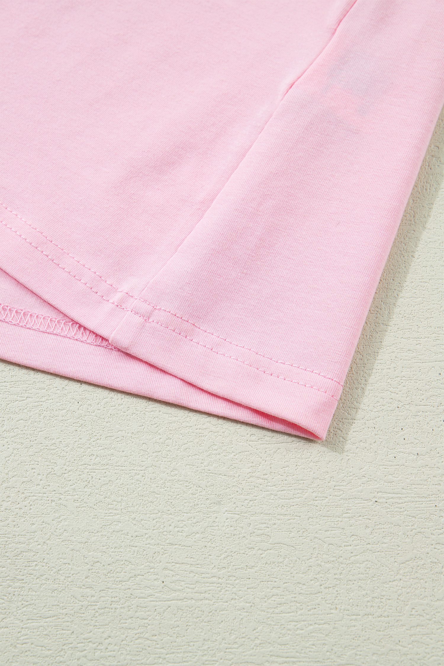 Southern Belle Style Pink Patchwork Top – Women's Ruffle Sleeve Colorblock T-Shirt, Daily Casual Shift Silhouette - Detail View 8 Southern Belle Style Pink Patchwork Top – Women's Ruffle Sleeve Colorblock T-Shirt, Daily Casual Shift Silhouette - Detail View 8