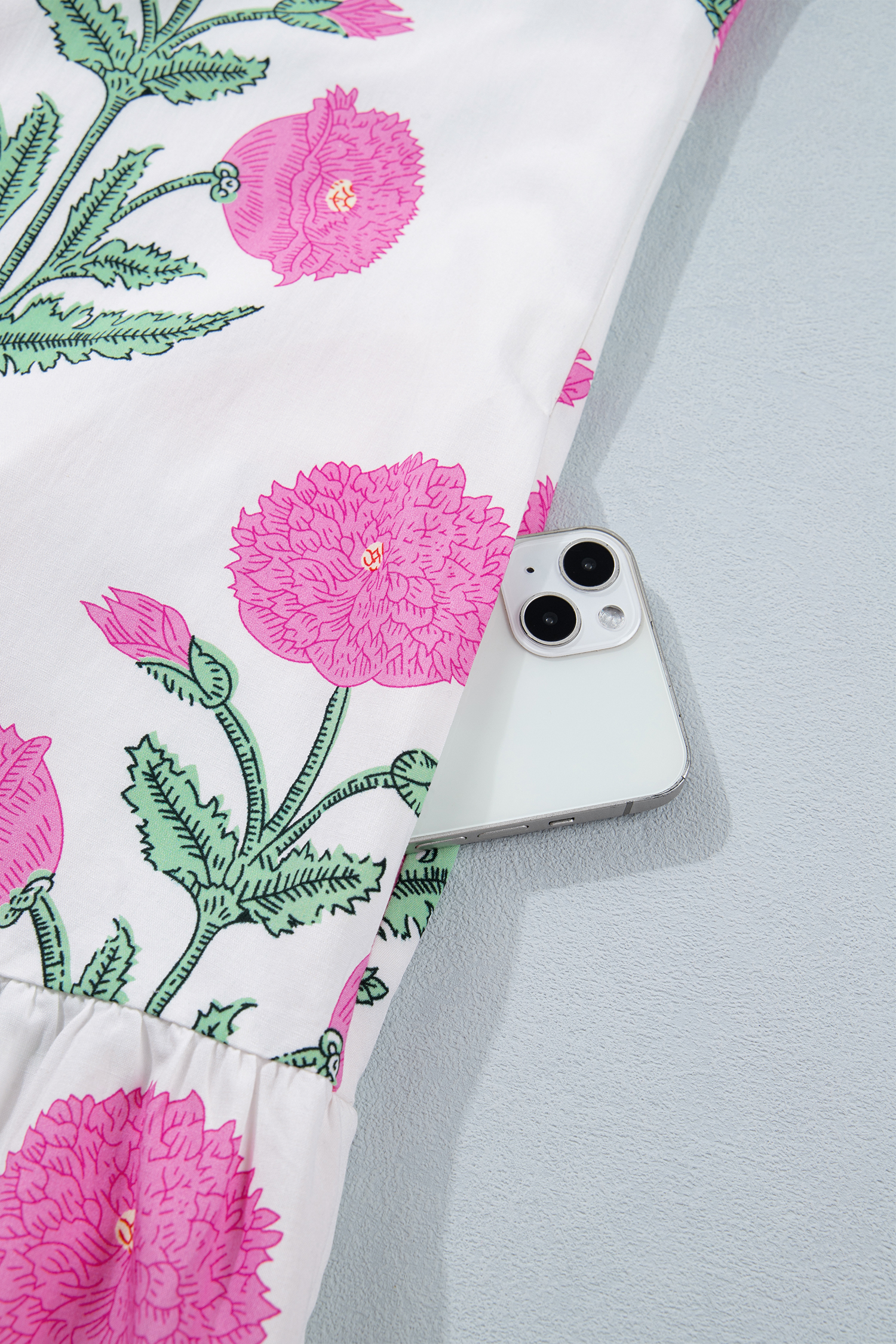 Southern Belle Floral Shift Dress – Short Sleeve Mini Dress with Scalloped Embroidery for Summer Days - Detail View 8 Southern Belle Floral Shift Dress – Short Sleeve Mini Dress with Scalloped Embroidery for Summer Days - Detail View 8