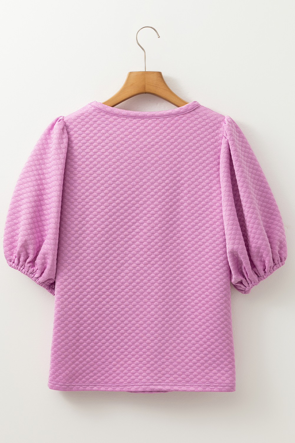 Chic Puff Sleeve Blouse with Dotted Texture - Perfect for Summer Styling - Detail View 10 Chic Puff Sleeve Blouse with Dotted Texture - Perfect for Summer Styling - Detail View 10