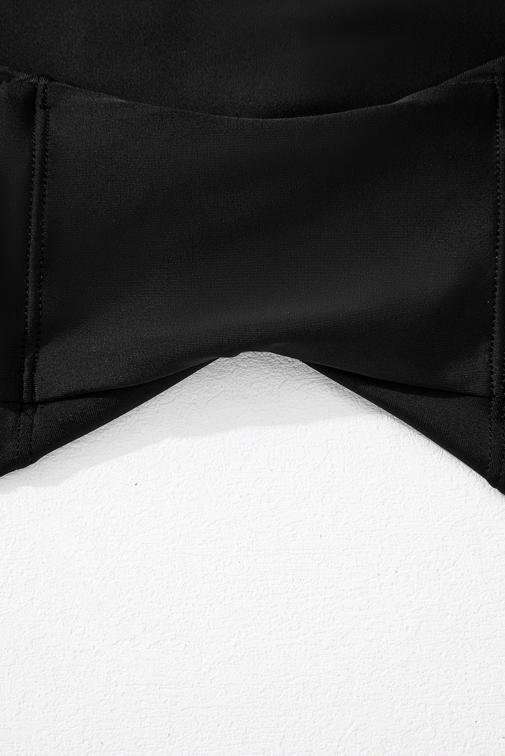 Versatile Black Swim Skort with Crossover Waist for Beach and Pool - Detail View 15 Versatile Black Swim Skort with Crossover Waist for Beach and Pool - Detail View 15