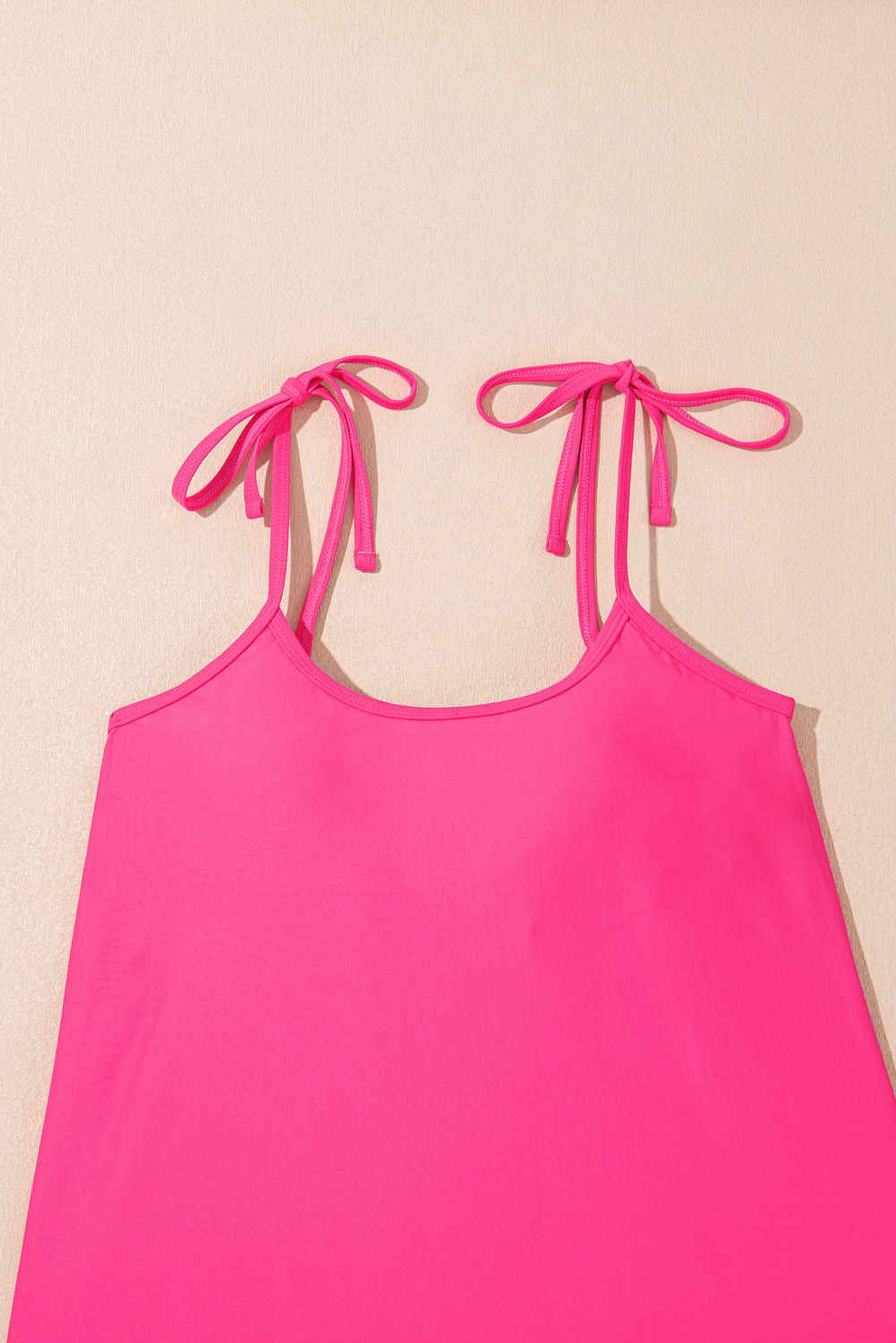 Cute and Comfortable Rose Red Floral Tankini with Adjustable Tie Straps - Detail View 14 Cute and Comfortable Rose Red Floral Tankini with Adjustable Tie Straps - Detail View 14