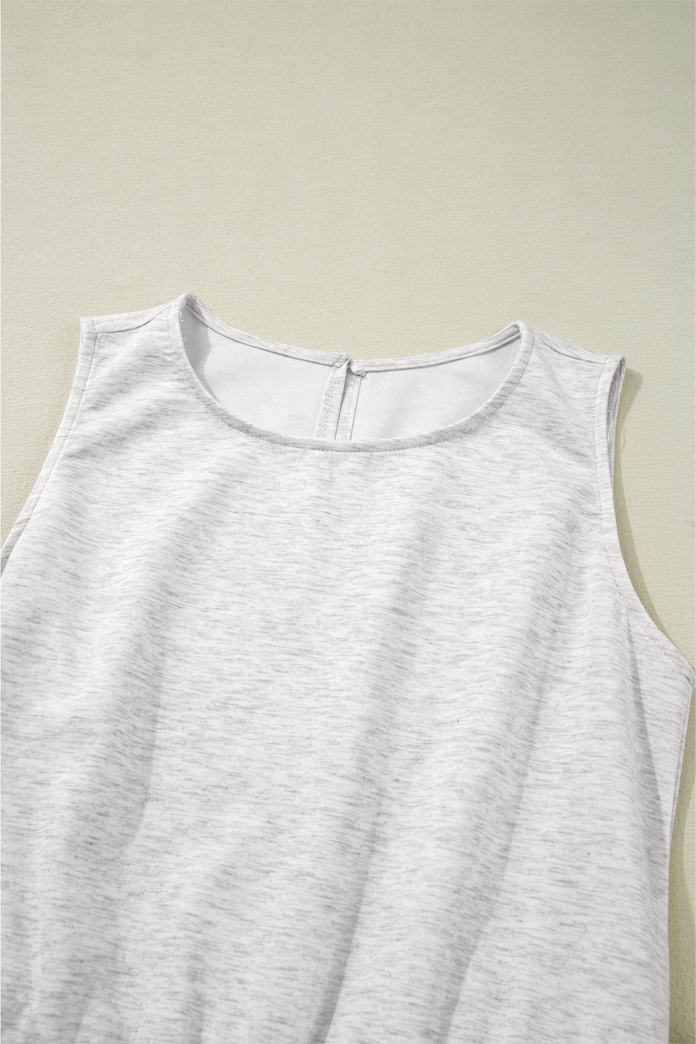 Women's Jumpsuit, Light Grey, Sleeveless, Crew Neck, High Waist, Drawstring, Casual Wear, Solid Color, Summer Fashion, Wide Leg, Comfortable Fit, Daily Wear, Versatile Style, Tops, Bottoms & Rompers - Detail View 16 Women's Jumpsuit, Light Grey, Sleeveless, Crew Neck, High Waist, Drawstring, Casual Wear, Solid Color, Summer Fashion, Wide Leg, Comfortable Fit, Daily Wear, Versatile Style, Tops, Bottoms & Rompers - Detail View 16