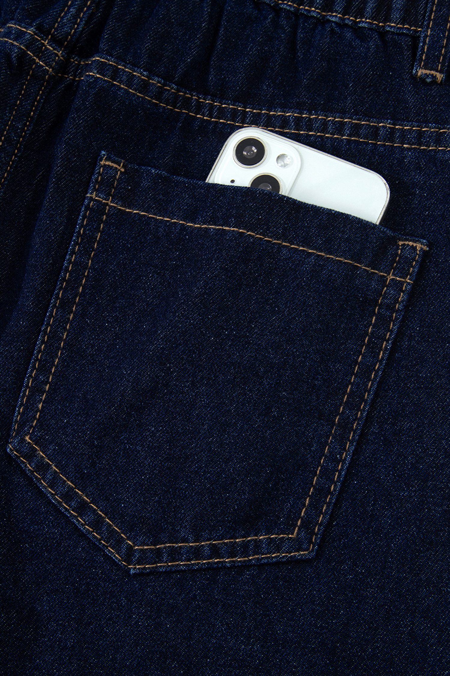 Southern Belle Denim Shorts – Embroidered Scalloped Trim, Casual Navy Blue Shift Style - Detail View 14 Southern Belle Denim Shorts – Embroidered Scalloped Trim, Casual Navy Blue Shift Style - Detail View 14