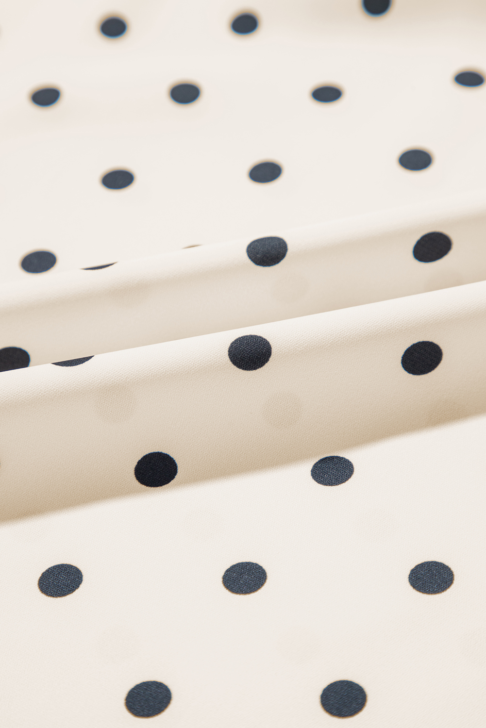 Chic and Playful Apricot Blouse - Polka Dot Print, Frill Detail & Long Lantern Sleeves - Detail View 10 Chic and Playful Apricot Blouse - Polka Dot Print, Frill Detail & Long Lantern Sleeves - Detail View 10