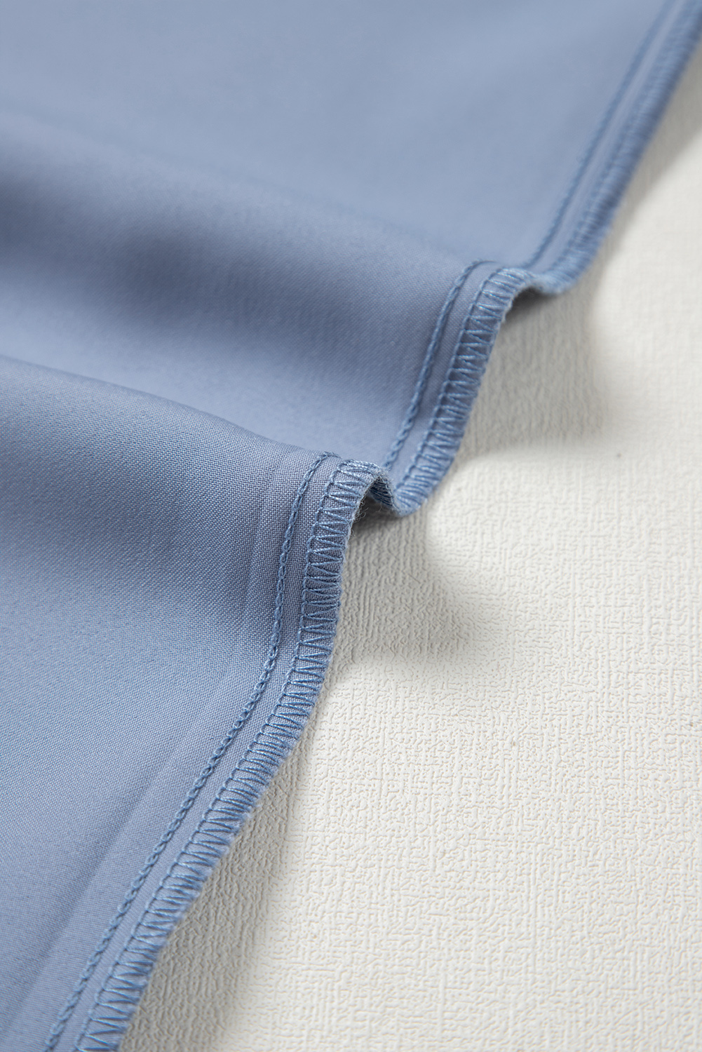 Women's Satin Draped Blouse, Elegant Long Bell Sleeve Top - Detail View 13 Women's Satin Draped Blouse, Elegant Long Bell Sleeve Top - Detail View 13