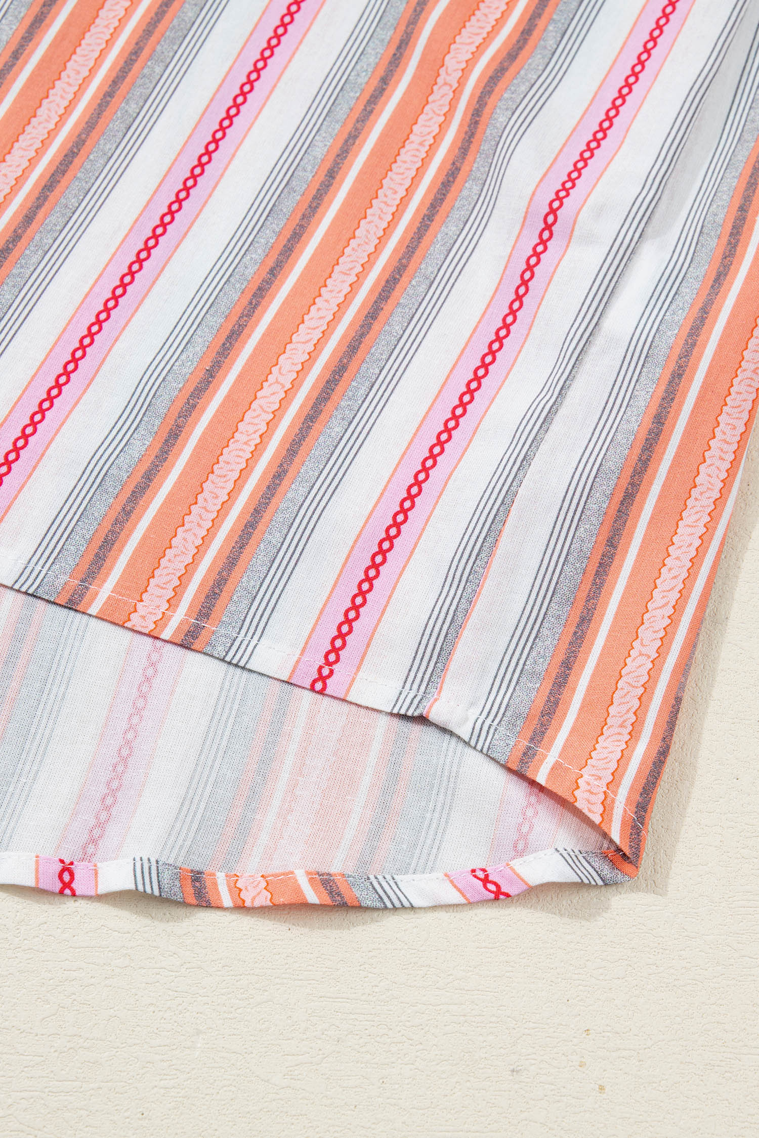 Casual Southern Belle Pink Stripe Short Sleeve Shirt – Perfect for Daily Adventures - Detail View 9 Casual Southern Belle Pink Stripe Short Sleeve Shirt – Perfect for Daily Adventures - Detail View 9