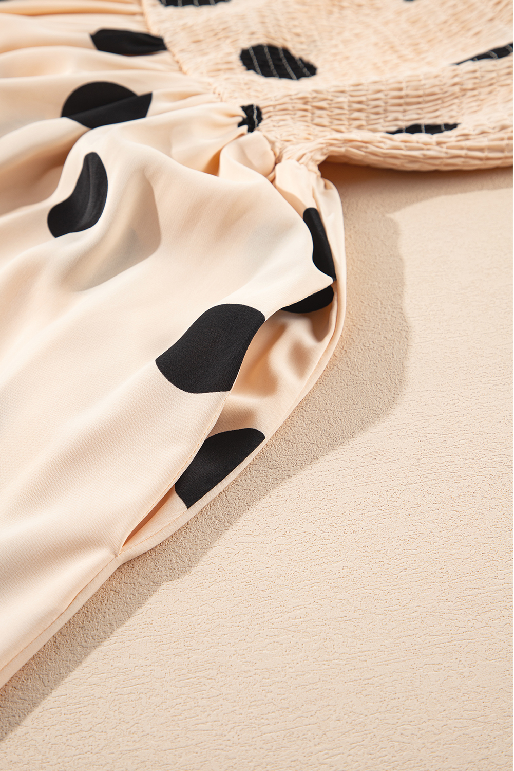 Seductive Sleeveless Long Dress - Vintage Style A-Line Polka Dot Dress for Summer - Detail View 7 Seductive Sleeveless Long Dress - Vintage Style A-Line Polka Dot Dress for Summer - Detail View 7