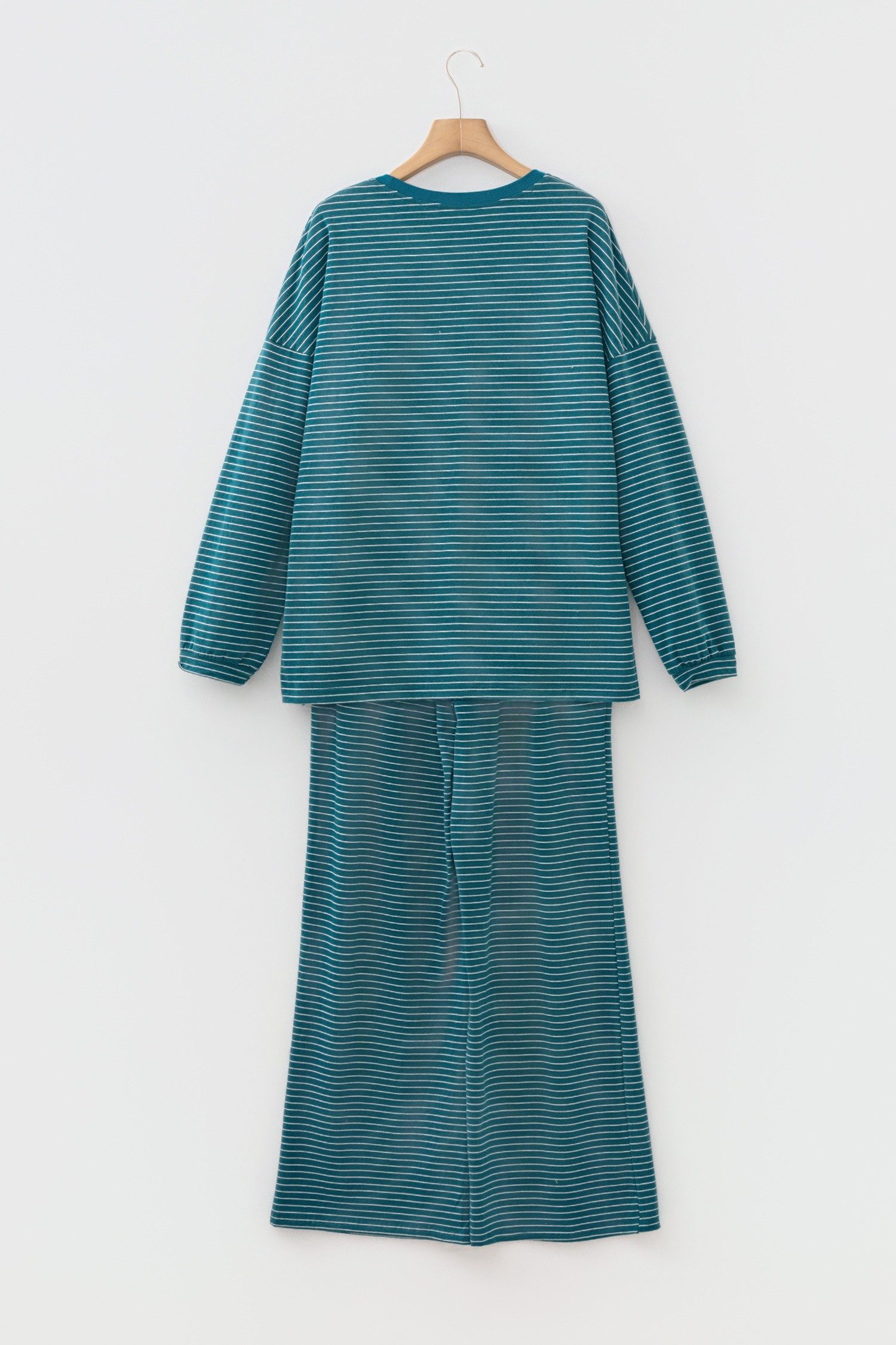 Women's Striped Two Piece Set, Casual Long Sleeve Lounge - Detail View 7 Women's Striped Two Piece Set, Casual Long Sleeve Lounge - Detail View 7
