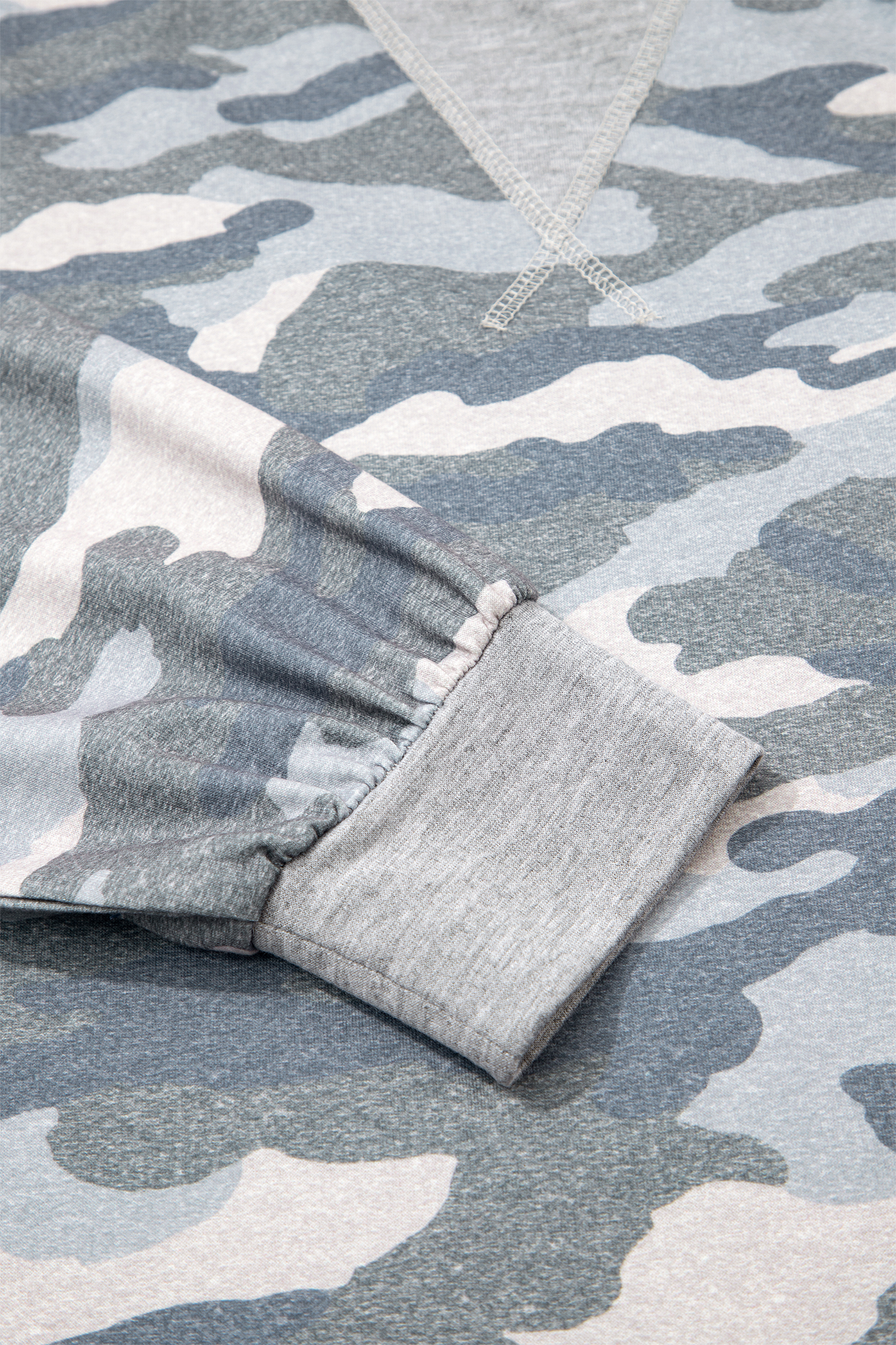 Women's Long Sleeve Camo Top – Versatile Daily Round Neck Tee - Detail View 9 Women's Long Sleeve Camo Top – Versatile Daily Round Neck Tee - Detail View 9