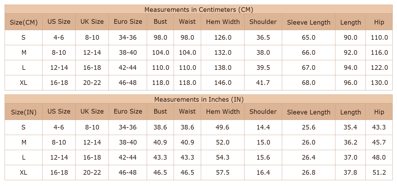 Women's Coffee Shift Dress, Elegant Long Sleeve Mini Dress - Size Chart & Details Women's Coffee Shift Dress, Elegant Long Sleeve Mini Dress - Size Chart & Details