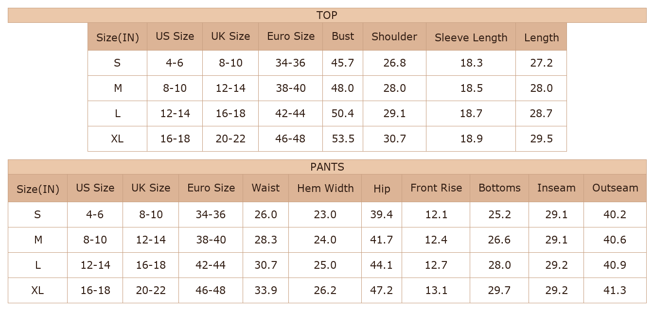 Women's Striped Two Piece Set, Casual Long Sleeve Lounge - Size Chart & Details Women's Striped Two Piece Set, Casual Long Sleeve Lounge - Size Chart & Details