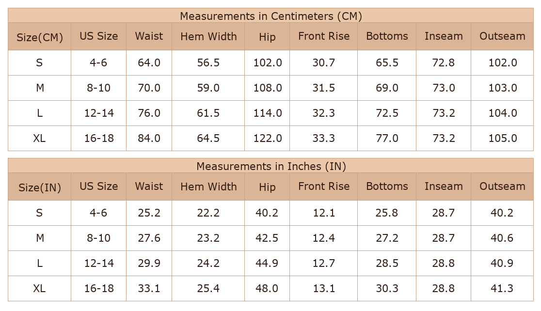 Women's Zebra Print Pants, Western Elastic Waist Casual - Size Chart & Details Women's Zebra Print Pants, Western Elastic Waist Casual - Size Chart & Details