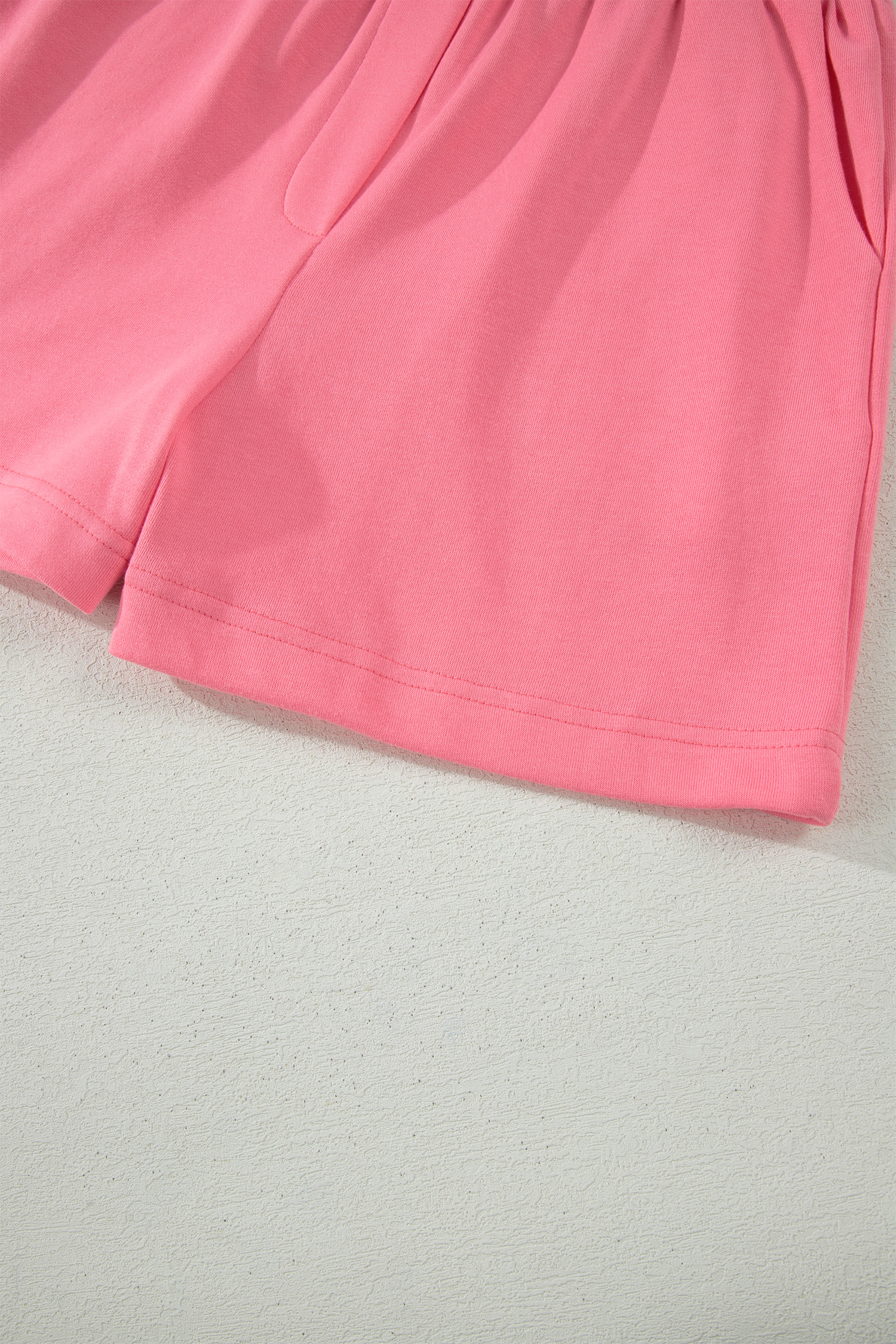 Women's Casual Half Zip Short Set – Ruffle Sleeve Summer Two Piece Outfit with Pockets - Detail View 16 Women's Casual Half Zip Short Set – Ruffle Sleeve Summer Two Piece Outfit with Pockets - Detail View 16