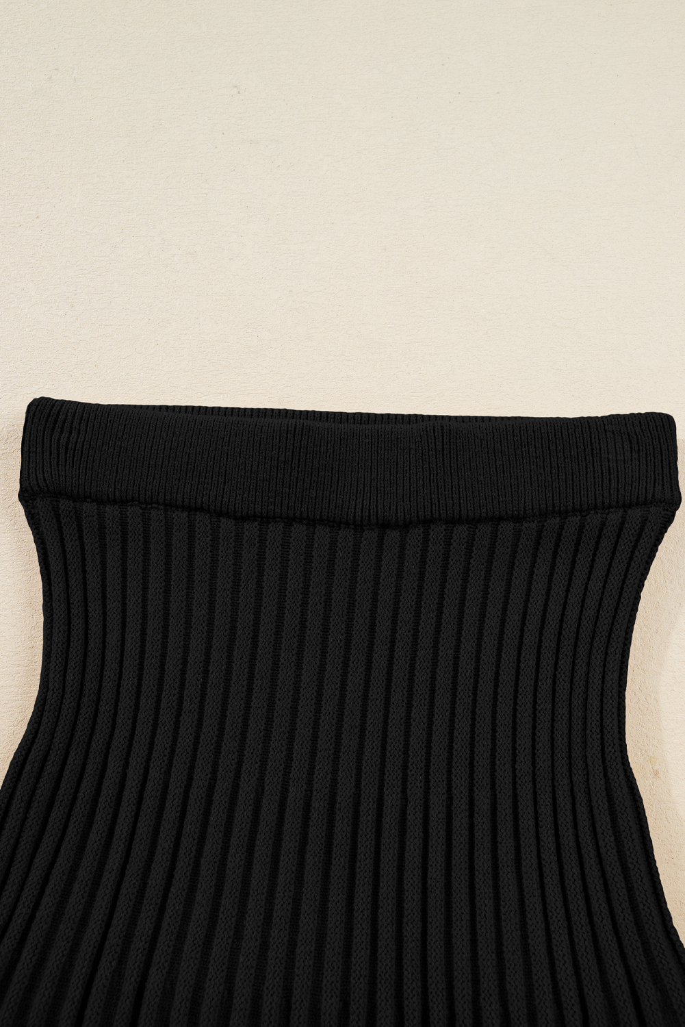 Chic Black High Neck Sweater with Puff Sleeves & Pleated Mini Skirt – Stylish Daily Wear for Women - Detail View 11 Chic Black High Neck Sweater with Puff Sleeves & Pleated Mini Skirt – Stylish Daily Wear for Women - Detail View 11
