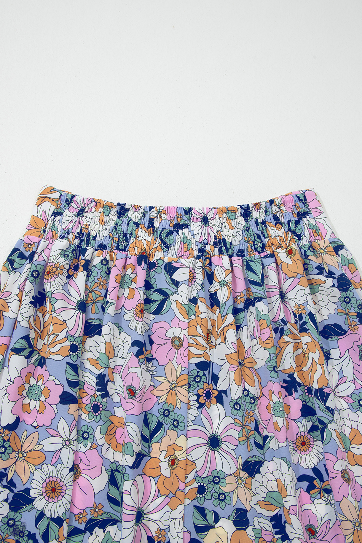 Southern Belle Floral Maxi Skirt for Women – High Waist Lace-Up Detail, Flowy Long Casual Skirt - Detail View 9 Southern Belle Floral Maxi Skirt for Women – High Waist Lace-Up Detail, Flowy Long Casual Skirt - Detail View 9