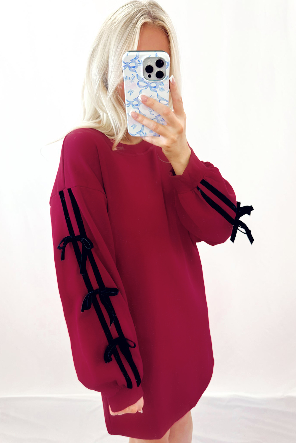 Fall Southern Belle Style Sweatshirt Dress for Daily Wear, Women's - Detail View 3 Fall Southern Belle Style Sweatshirt Dress for Daily Wear, Women's - Detail View 3