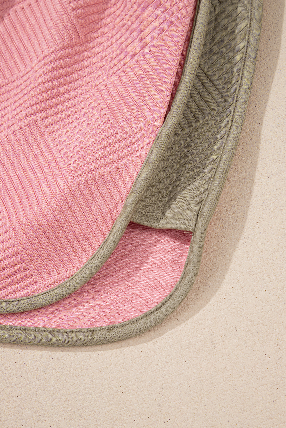 Casual Summer Two-Piece Set: Pink Colorblock Tee with Matching Shorts - Detail View 18 Casual Summer Two-Piece Set: Pink Colorblock Tee with Matching Shorts - Detail View 18