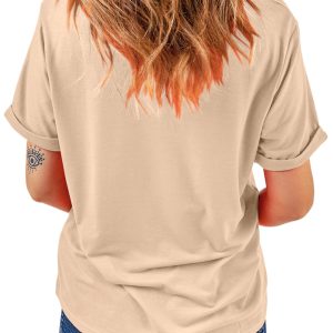 Women's Khaki Gallant Horses Printed Casual T-Shirt - Equestrian Style - Main View