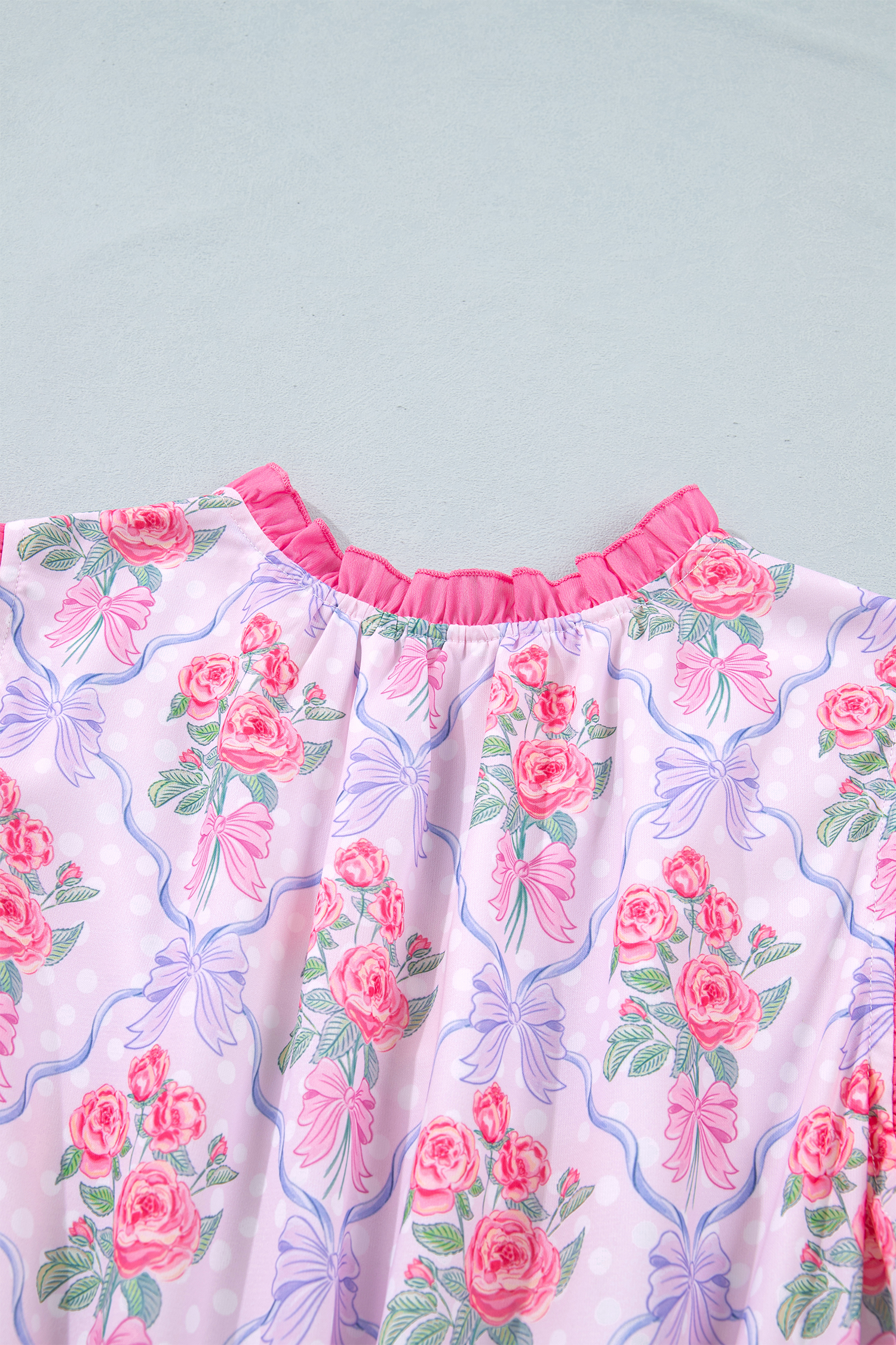 Elegant Floral Summer Mini Dress for Women – Sleeveless Tiered Ruffle A-Line Dress - Detail View 8 Elegant Floral Summer Mini Dress for Women – Sleeveless Tiered Ruffle A-Line Dress - Detail View 8