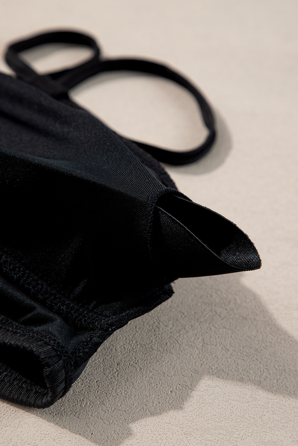 Trendy Black Ribbed Knit High Waist 2pcs Swimsuit – Ideal for Beach Days - Detail View 18 Trendy Black Ribbed Knit High Waist 2pcs Swimsuit – Ideal for Beach Days - Detail View 18