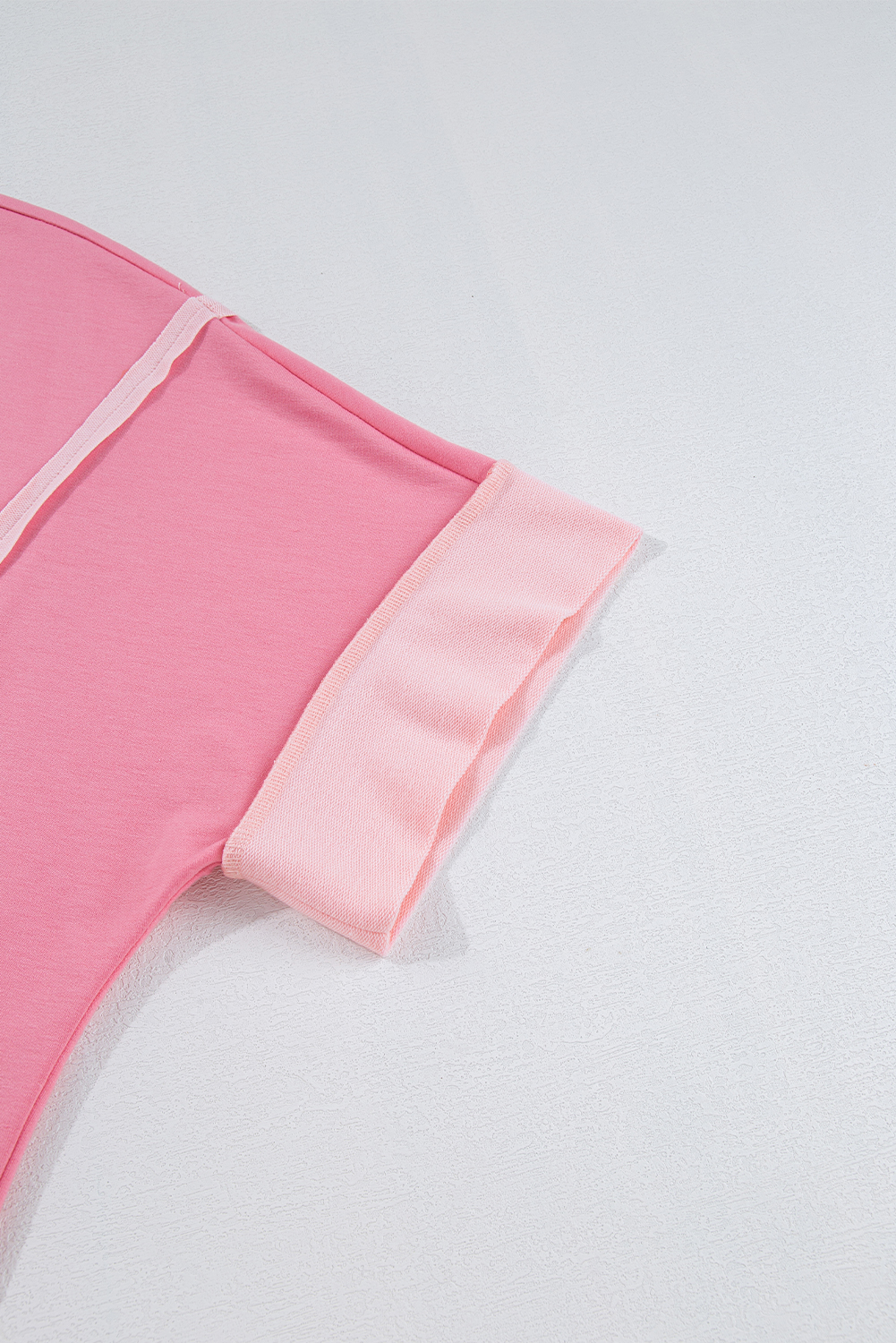 Chic Casual Peach Blossom Top - Short Sleeve with Edgy Raw Hemline - Detail View 22 Chic Casual Peach Blossom Top - Short Sleeve with Edgy Raw Hemline - Detail View 22