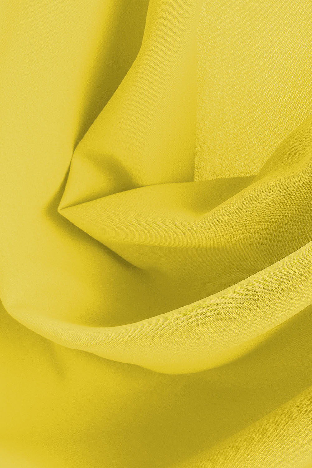 Modern Women's Draped V-Neck Blouse – Solid Yellow Summer Top - Detail View 9 Modern Women's Draped V-Neck Blouse – Solid Yellow Summer Top - Detail View 9