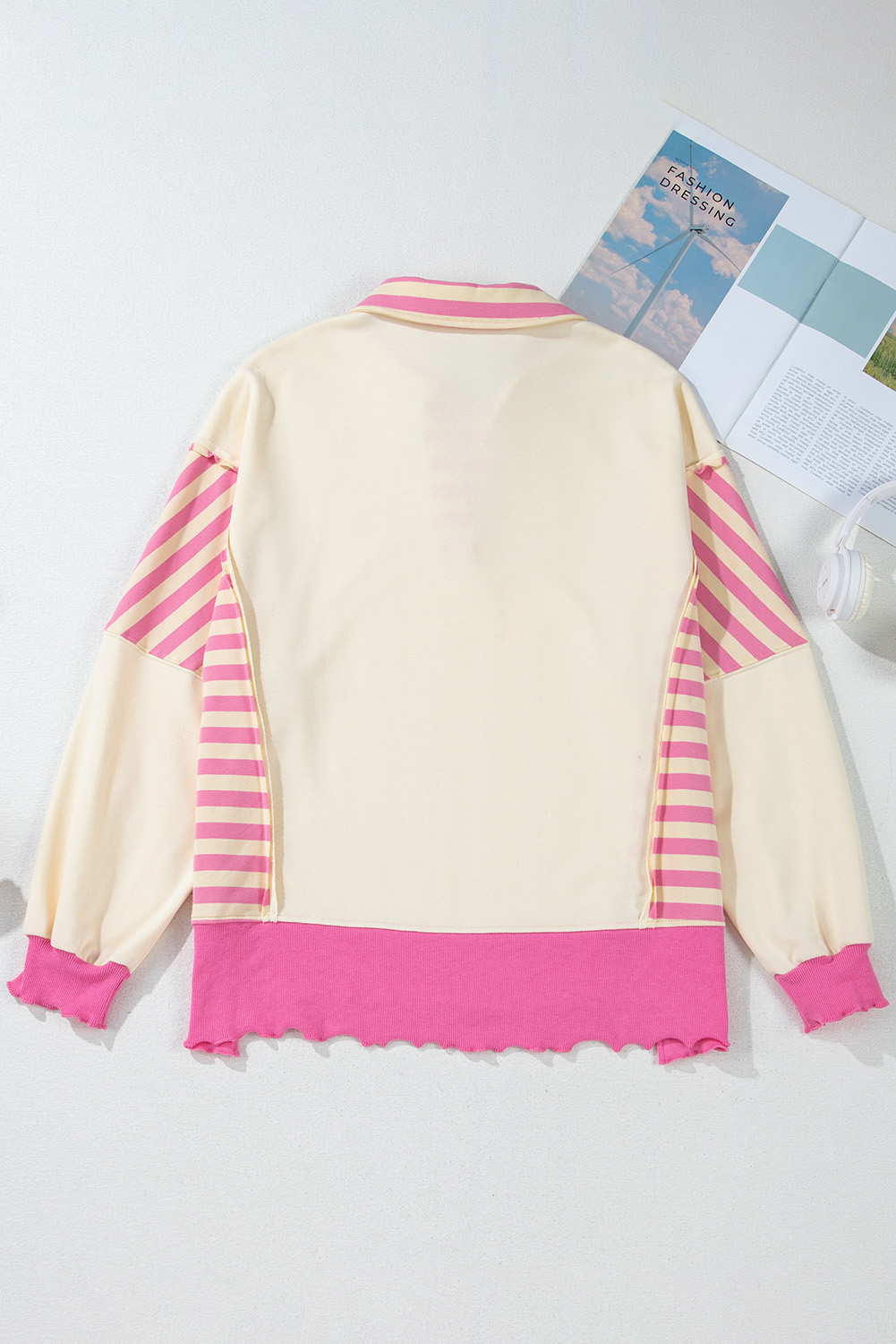 Stylish and Unique Women's Long Sleeve Top - Sequined Heart Pattern for Everyday Wear - Detail View 7 Stylish and Unique Women's Long Sleeve Top - Sequined Heart Pattern for Everyday Wear - Detail View 7