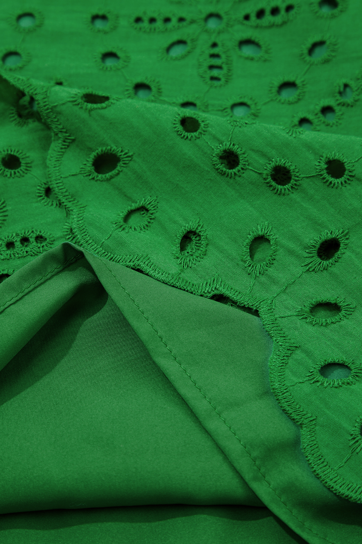 Stylish Green A-Line Mini Dress with Embroidery – Perfect for Summer Days and Casual Events - Detail View 12 Stylish Green A-Line Mini Dress with Embroidery – Perfect for Summer Days and Casual Events - Detail View 12