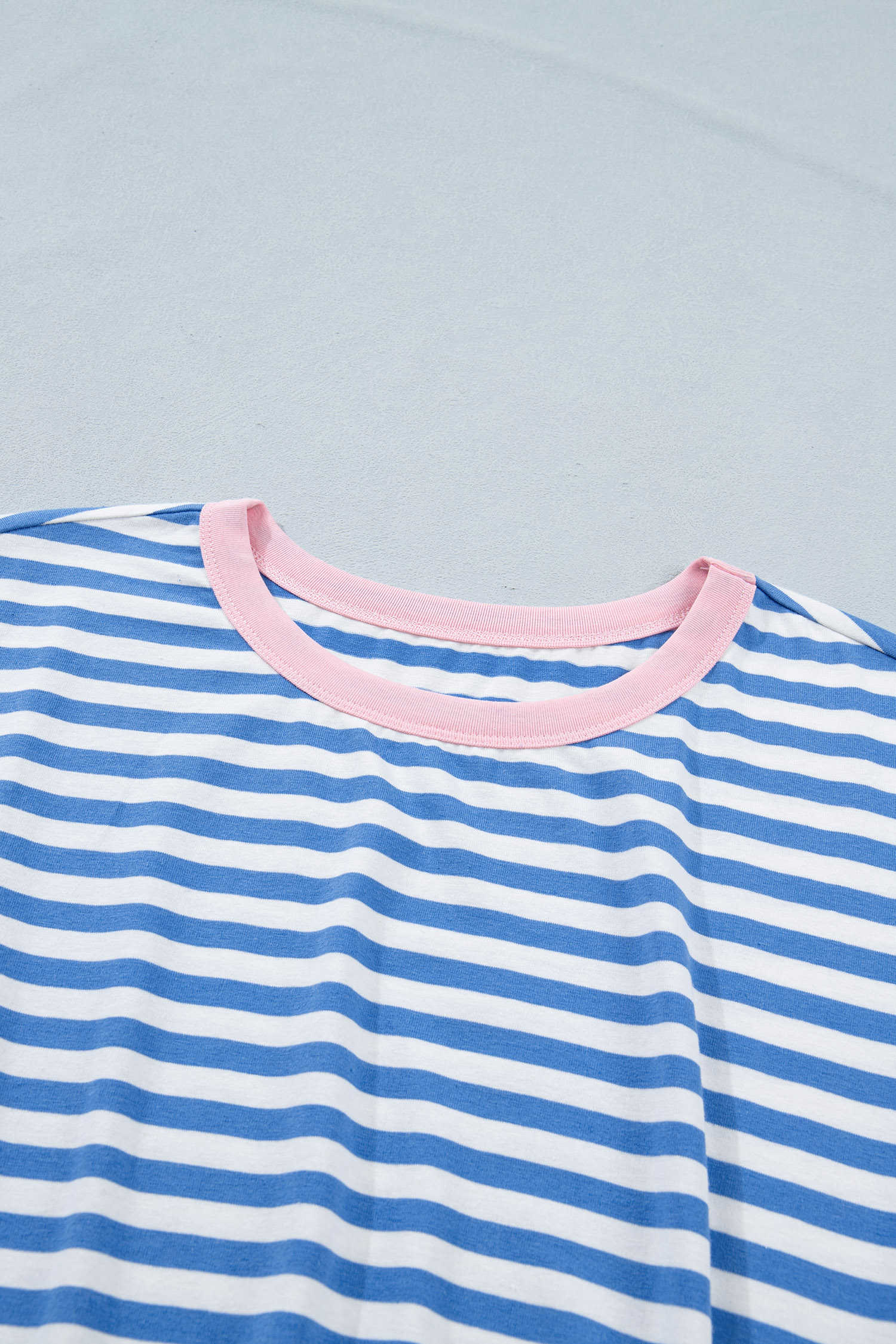 Casual Striped Knot Detail Mini Dress – Stylish Women's Summer T-Shirt Dress for Daily Wear - Detail View 6 Casual Striped Knot Detail Mini Dress – Stylish Women's Summer T-Shirt Dress for Daily Wear - Detail View 6