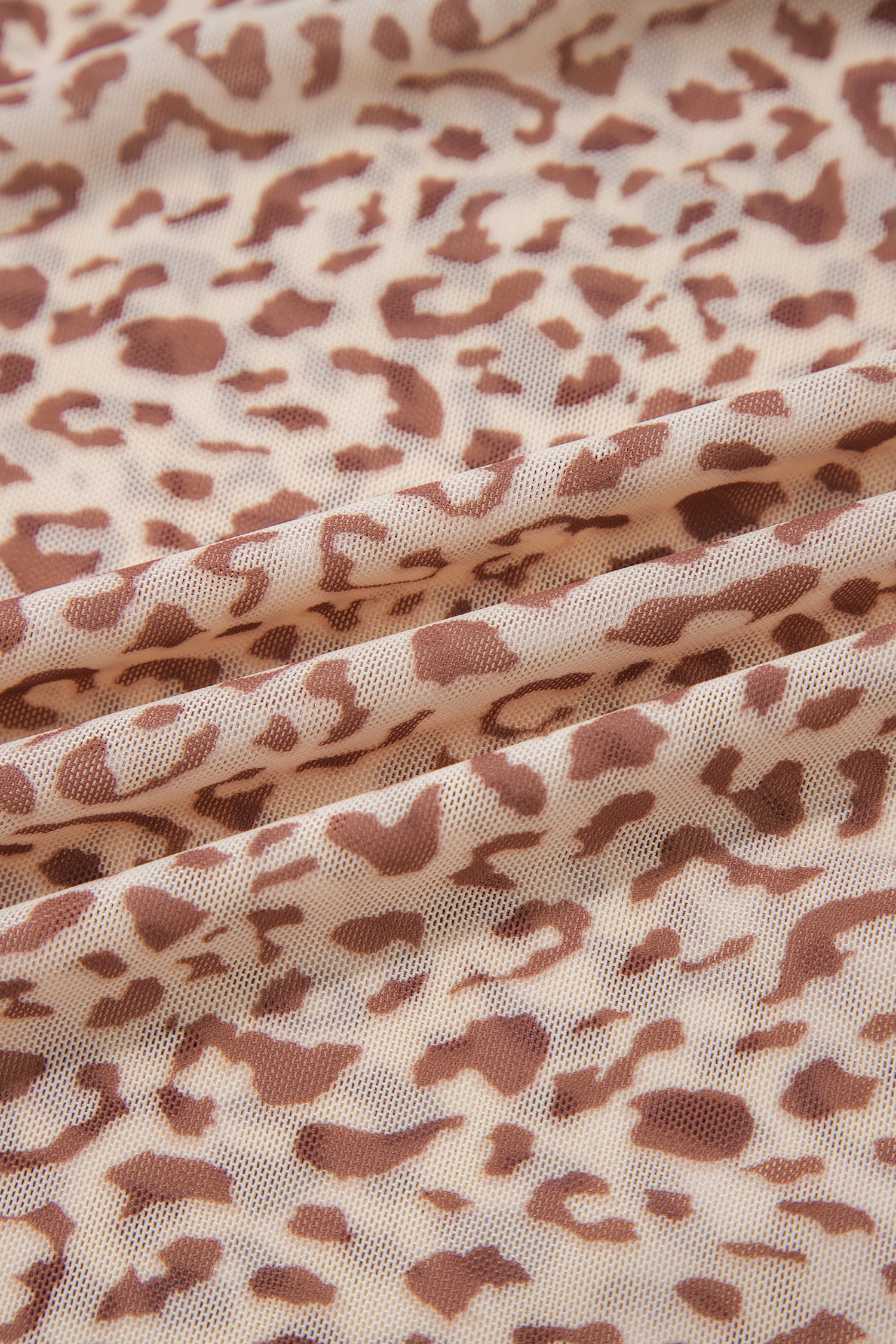 Women's Off Shoulder Mesh Top, Casual Leopard Print Blouse - Detail View 13 Women's Off Shoulder Mesh Top, Casual Leopard Print Blouse - Detail View 13