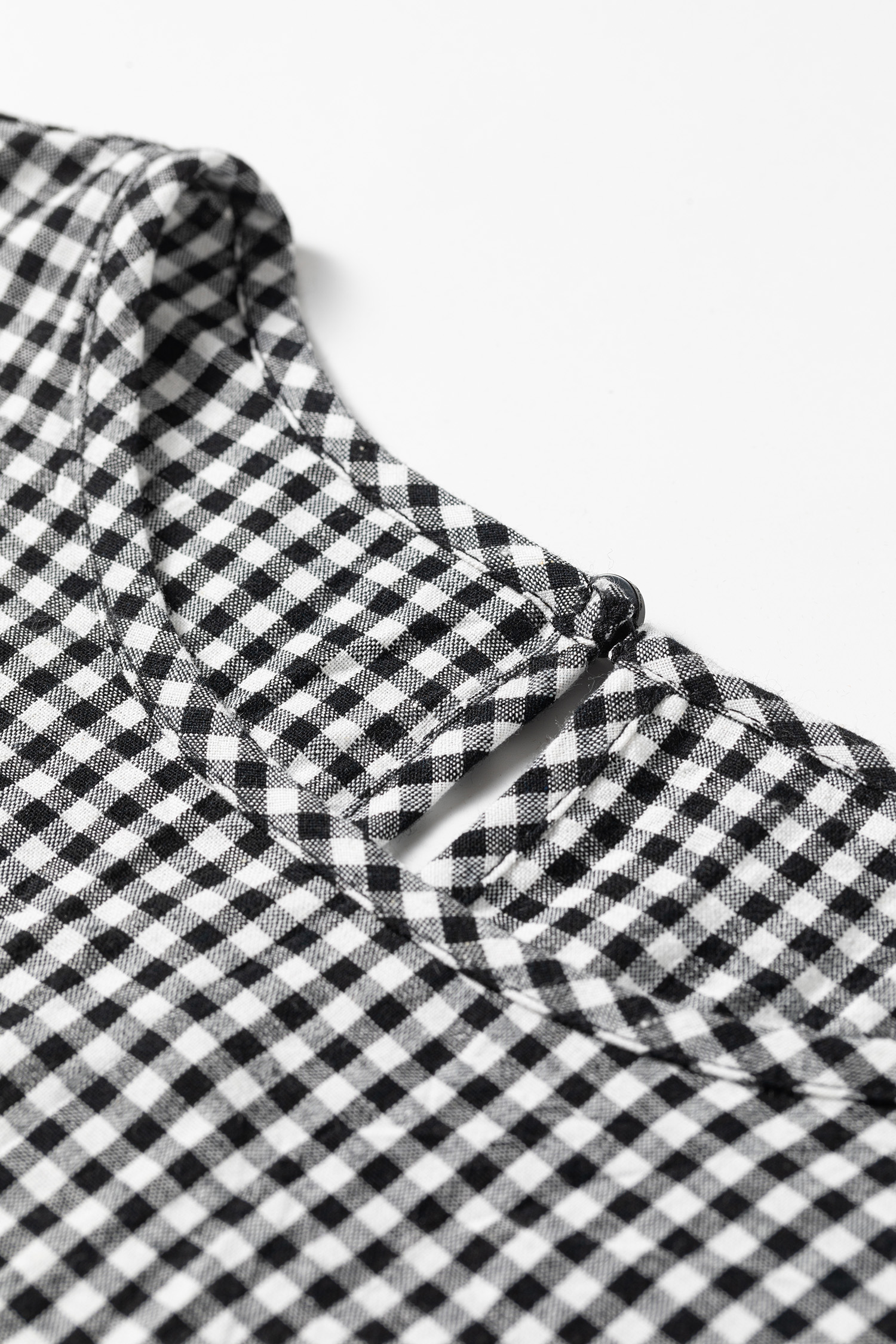 Cotton Plaid Women's Blouse, Shirred Cuff Autumn Top - Detail View 9 Cotton Plaid Women's Blouse, Shirred Cuff Autumn Top - Detail View 9