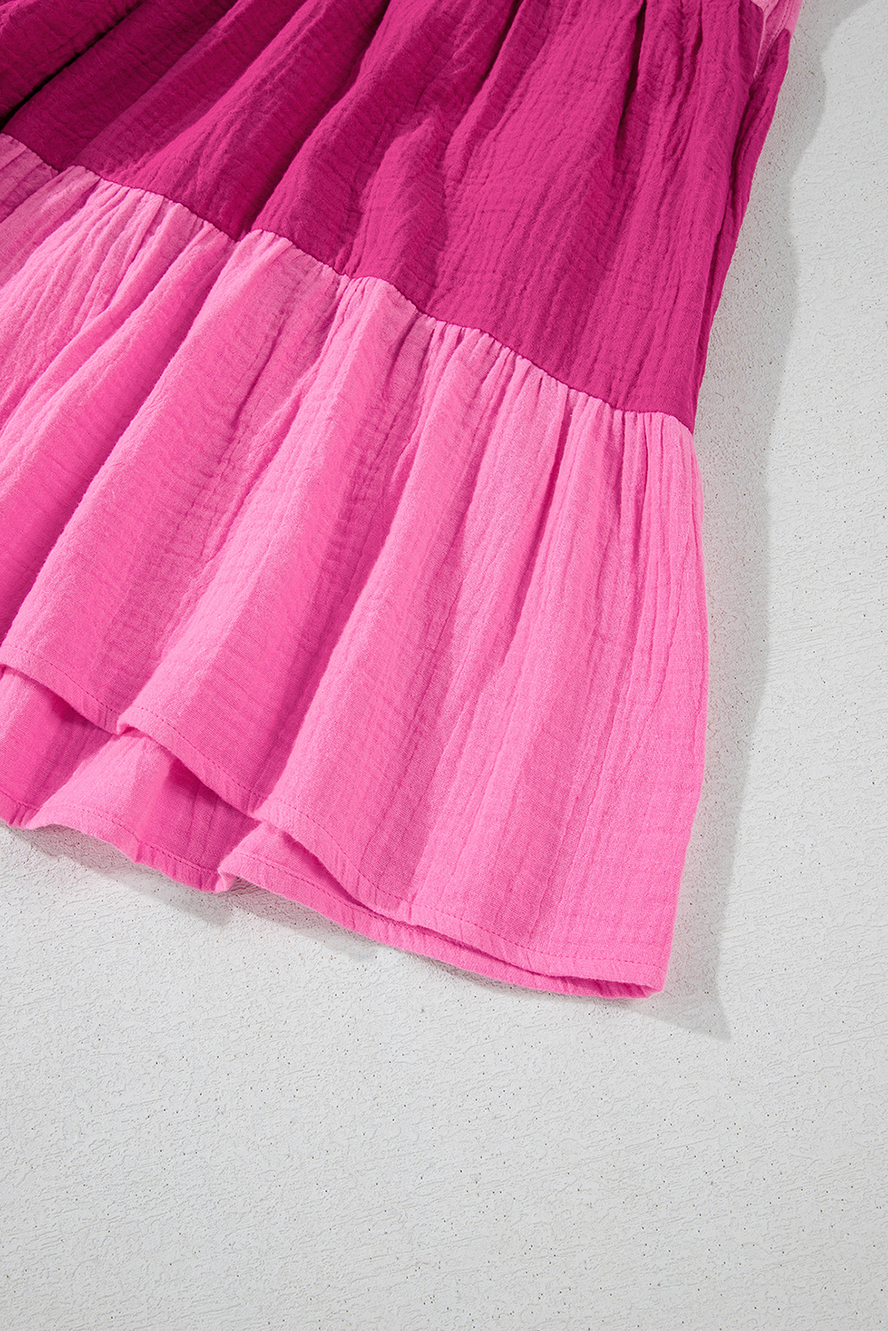 Flattering Short A-Line Dress with Smocked Square Neck and Flutter Details - Detail View 14 Flattering Short A-Line Dress with Smocked Square Neck and Flutter Details - Detail View 14