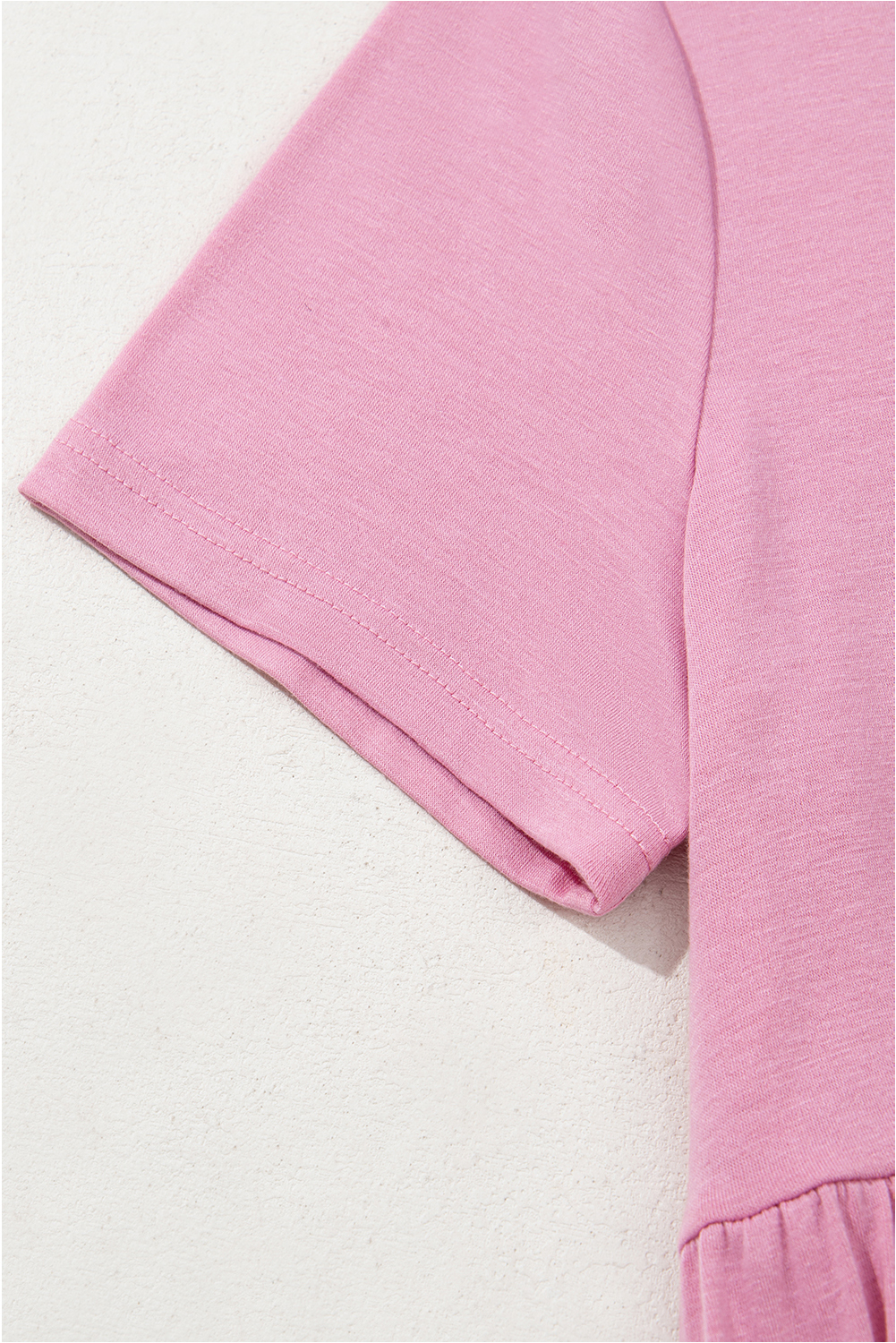 Women's Pink Solid Color High Waist Pocketed Long Maxi Dress - Detail View 13 Women's Pink Solid Color High Waist Pocketed Long Maxi Dress - Detail View 13