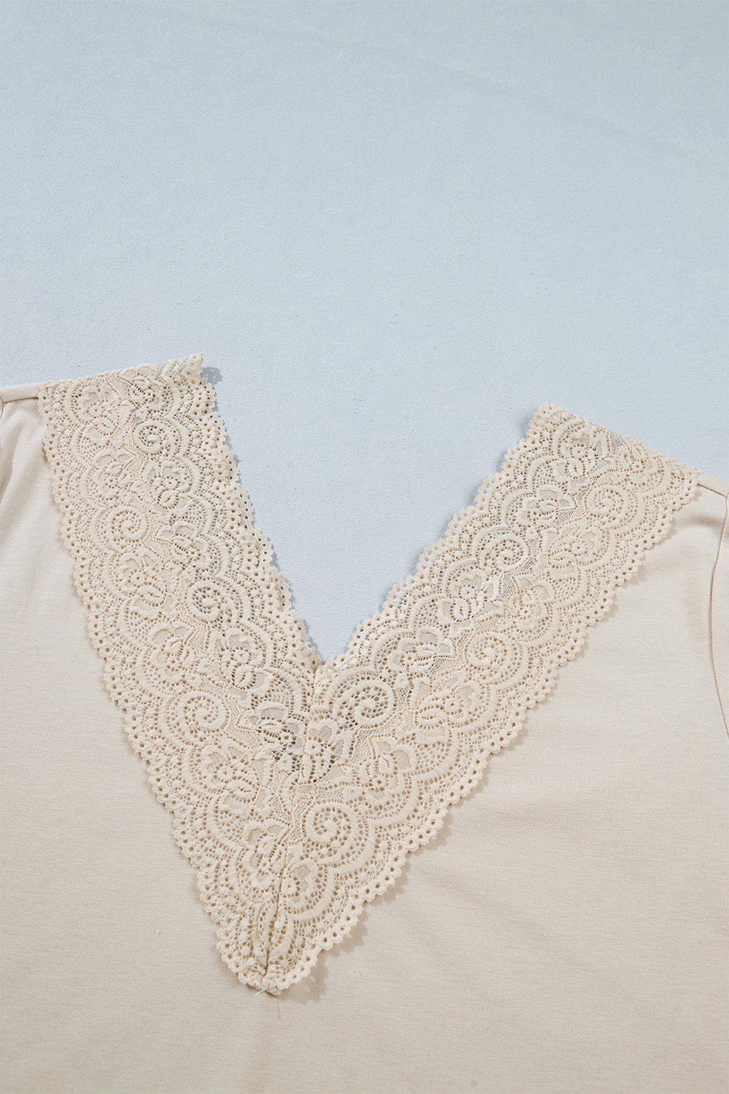 Women's Lace Trim V-Neck Top – Cozy Long Sleeve Gift - Detail View 6 Women's Lace Trim V-Neck Top – Cozy Long Sleeve Gift - Detail View 6