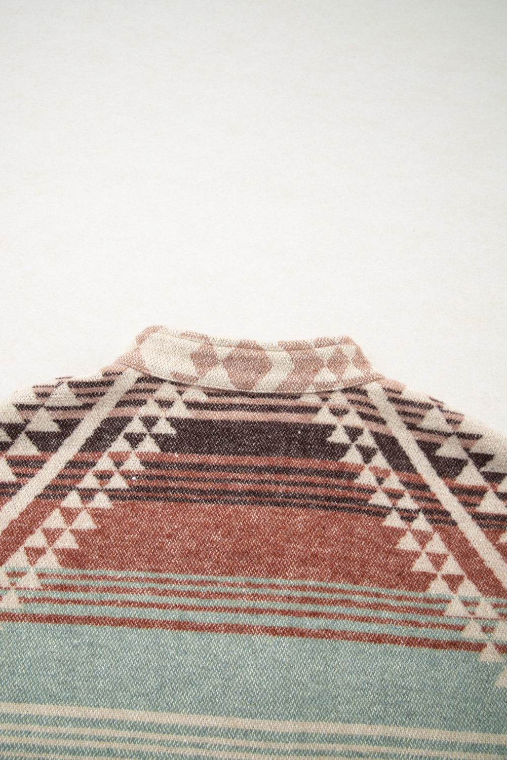 Women's Jacket, Light French Beige, Aztec Print, Quilted, Patchwork, Western Style, Daily Wear, Long Sleeve, Stand Neck, Cozy Fall Fashion, Geometric Pattern, Comfortable Outerwear - Detail View 8 Women's Jacket, Light French Beige, Aztec Print, Quilted, Patchwork, Western Style, Daily Wear, Long Sleeve, Stand Neck, Cozy Fall Fashion, Geometric Pattern, Comfortable Outerwear - Detail View 8