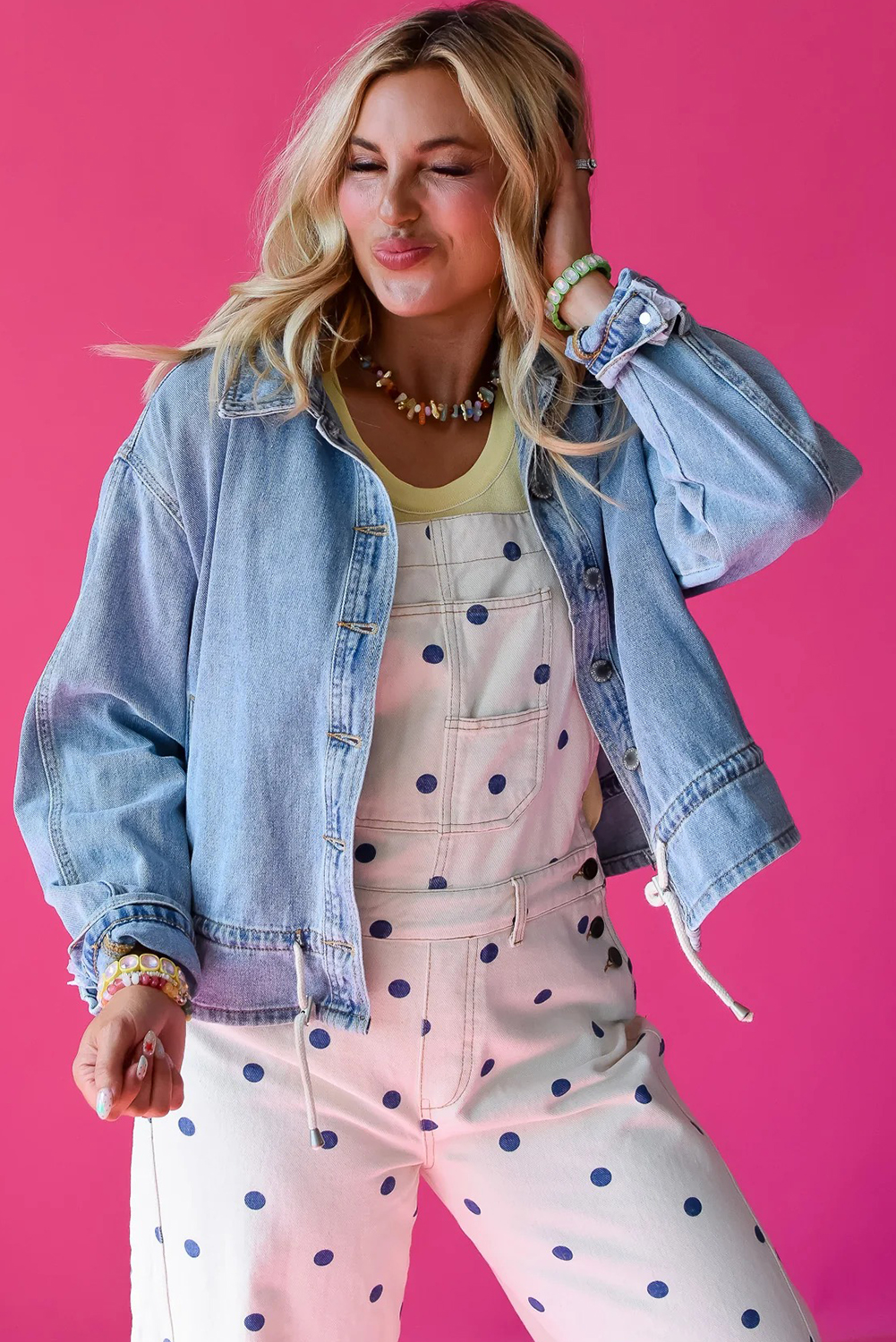 Casual Women's Light Wash Denim Jacket in Beau Blue – Perfect for Daily Wear and Vacations - Detail View 6 Casual Women's Light Wash Denim Jacket in Beau Blue – Perfect for Daily Wear and Vacations - Detail View 6