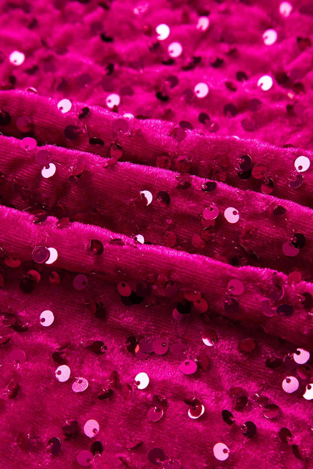 Women's Pitaya Pink One Shoulder Sequin Gown – Elegant Floor-Length Dress for Formal Events - Detail View 10 Women's Pitaya Pink One Shoulder Sequin Gown – Elegant Floor-Length Dress for Formal Events - Detail View 10