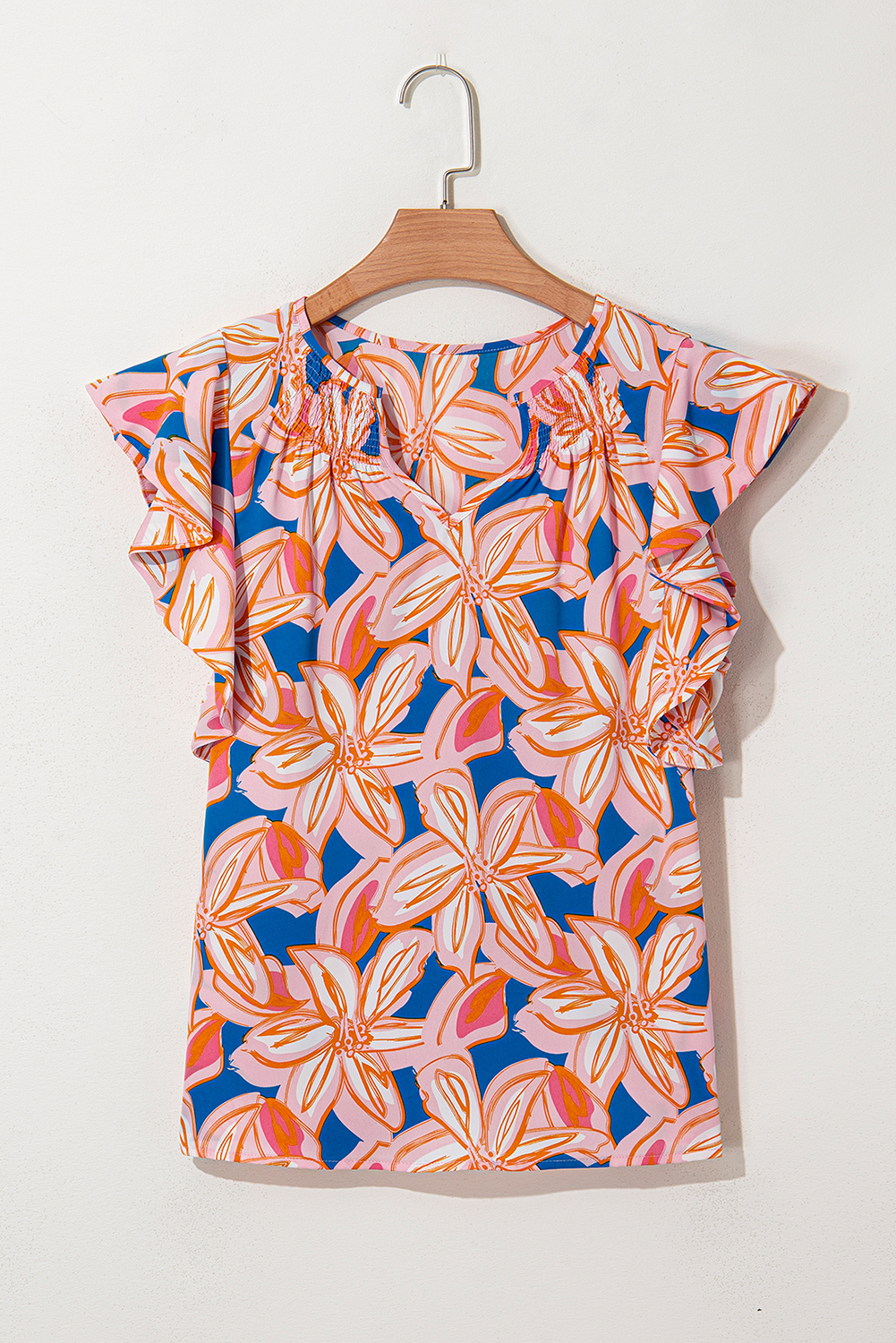 Trendy Notched Neck Floral Blouse - Perfect for Daily Wear this Summer - Detail View 10 Trendy Notched Neck Floral Blouse - Perfect for Daily Wear this Summer - Detail View 10